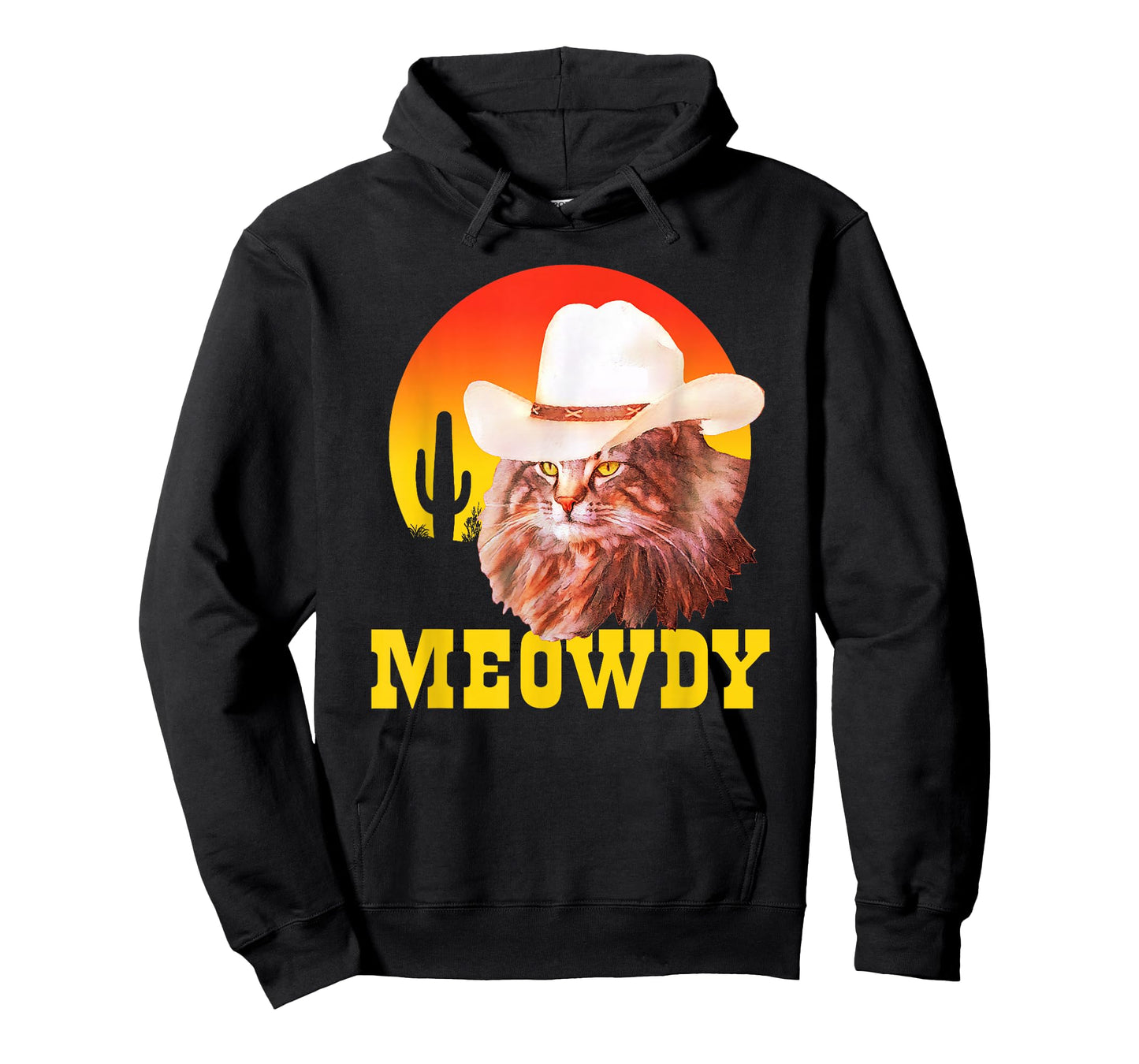 Meowdy! Funny Country Music Cat Cowboy Hat Vintage T-Shirt Small