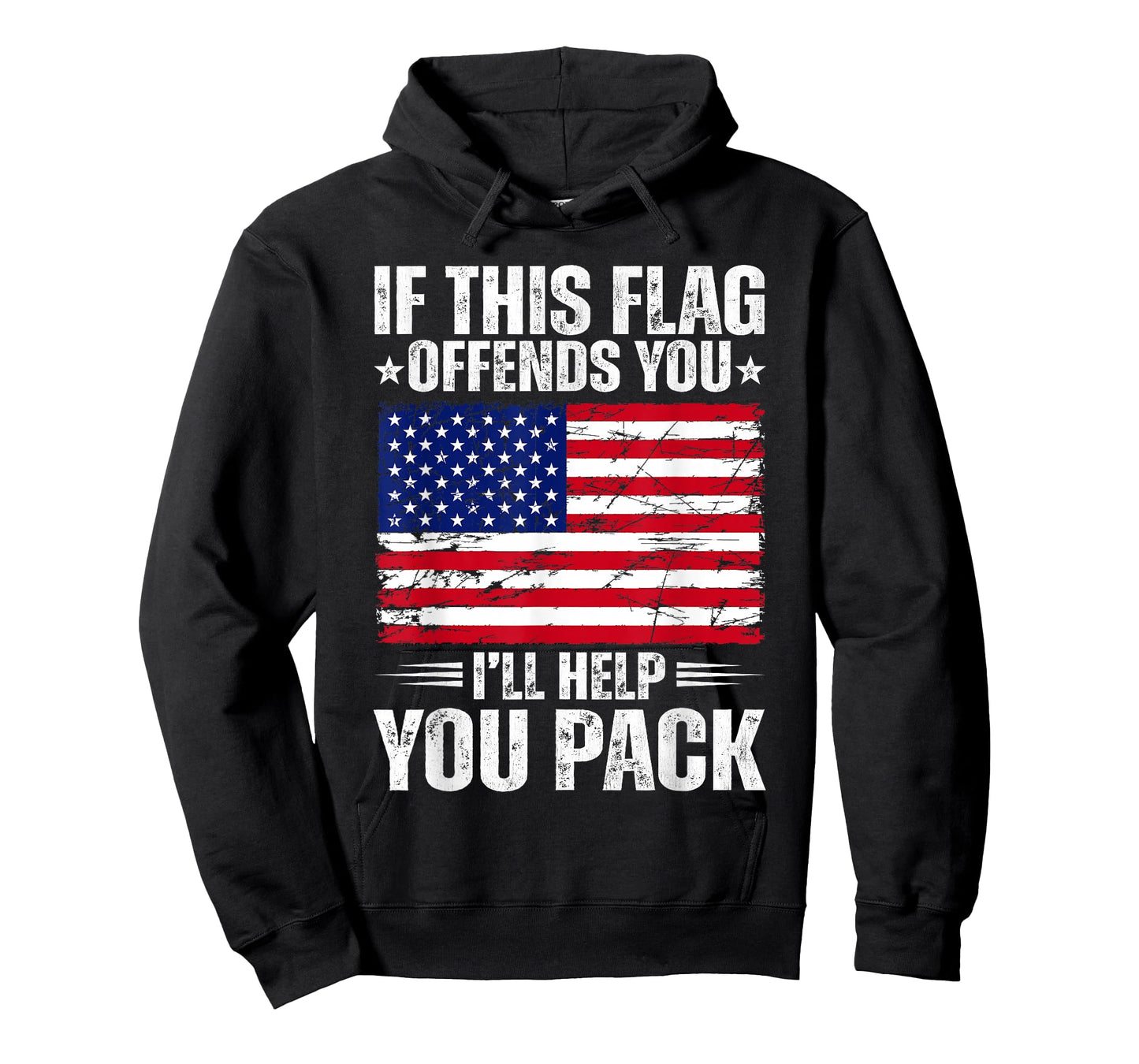 If This Flag Offends You I'll Help You Pack Patriotic Flag T-Shirt