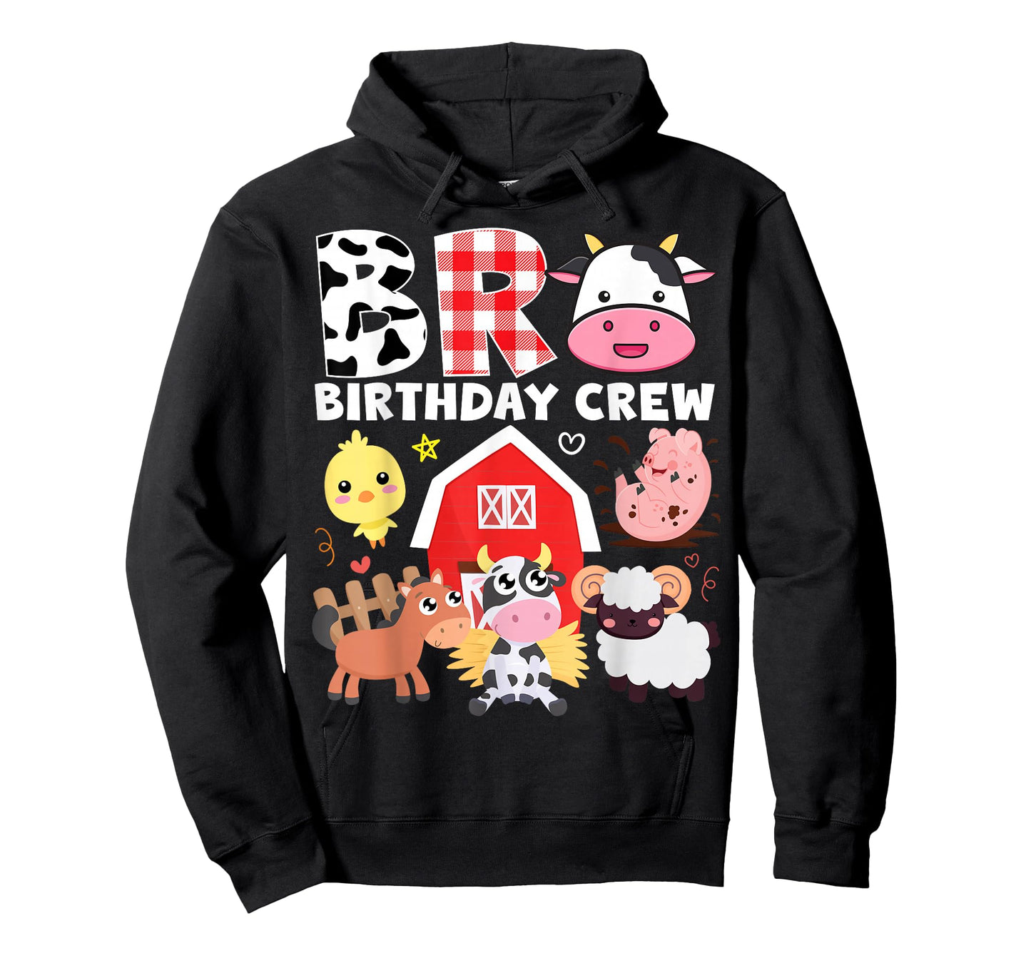 Cow Bro Birthday Crew Farm Theme Animals Kids Birthday Party T-Shirt