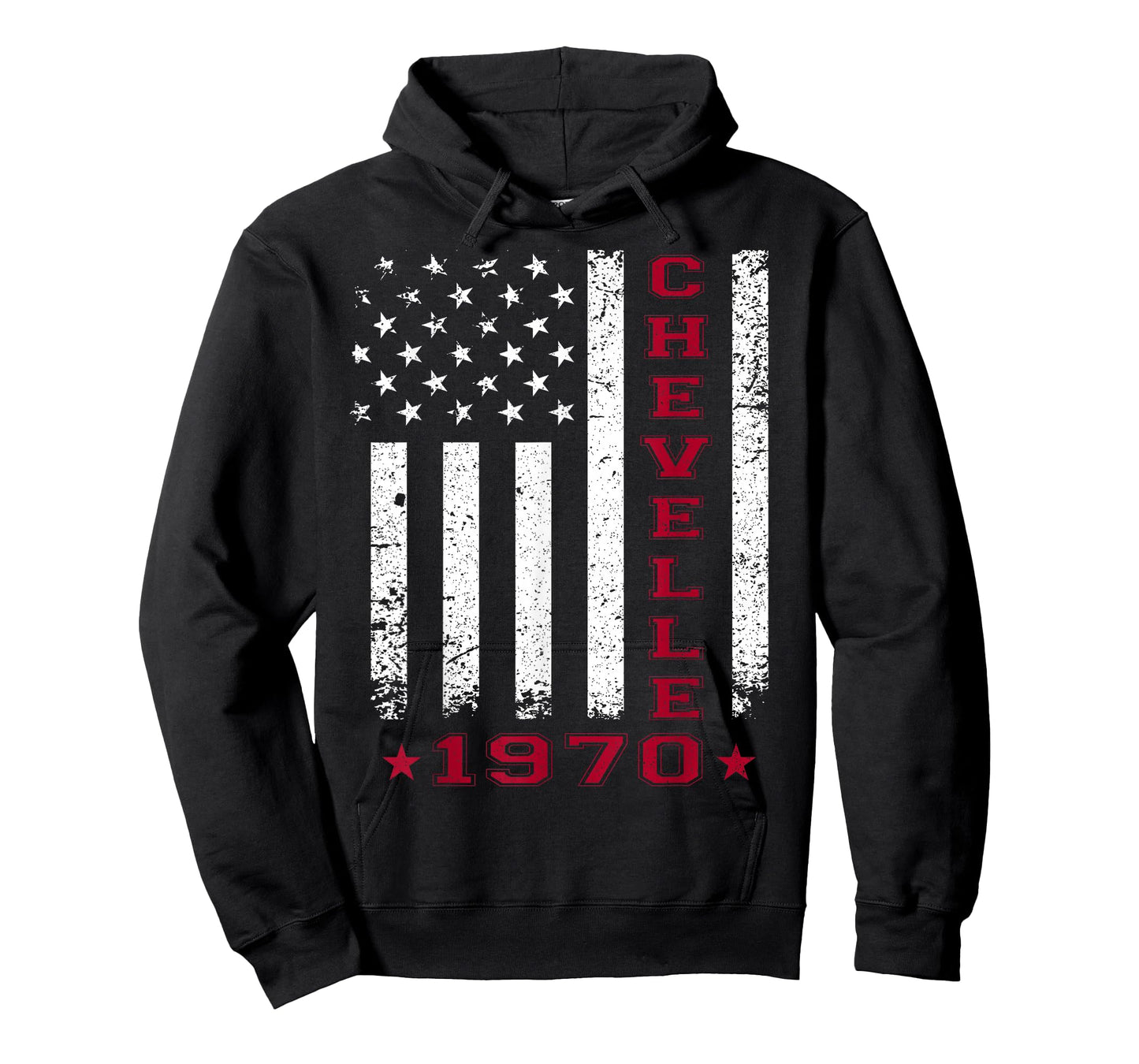American Flag Jersey Style Chevelle 70 1970 Muscle Car T-Shirt