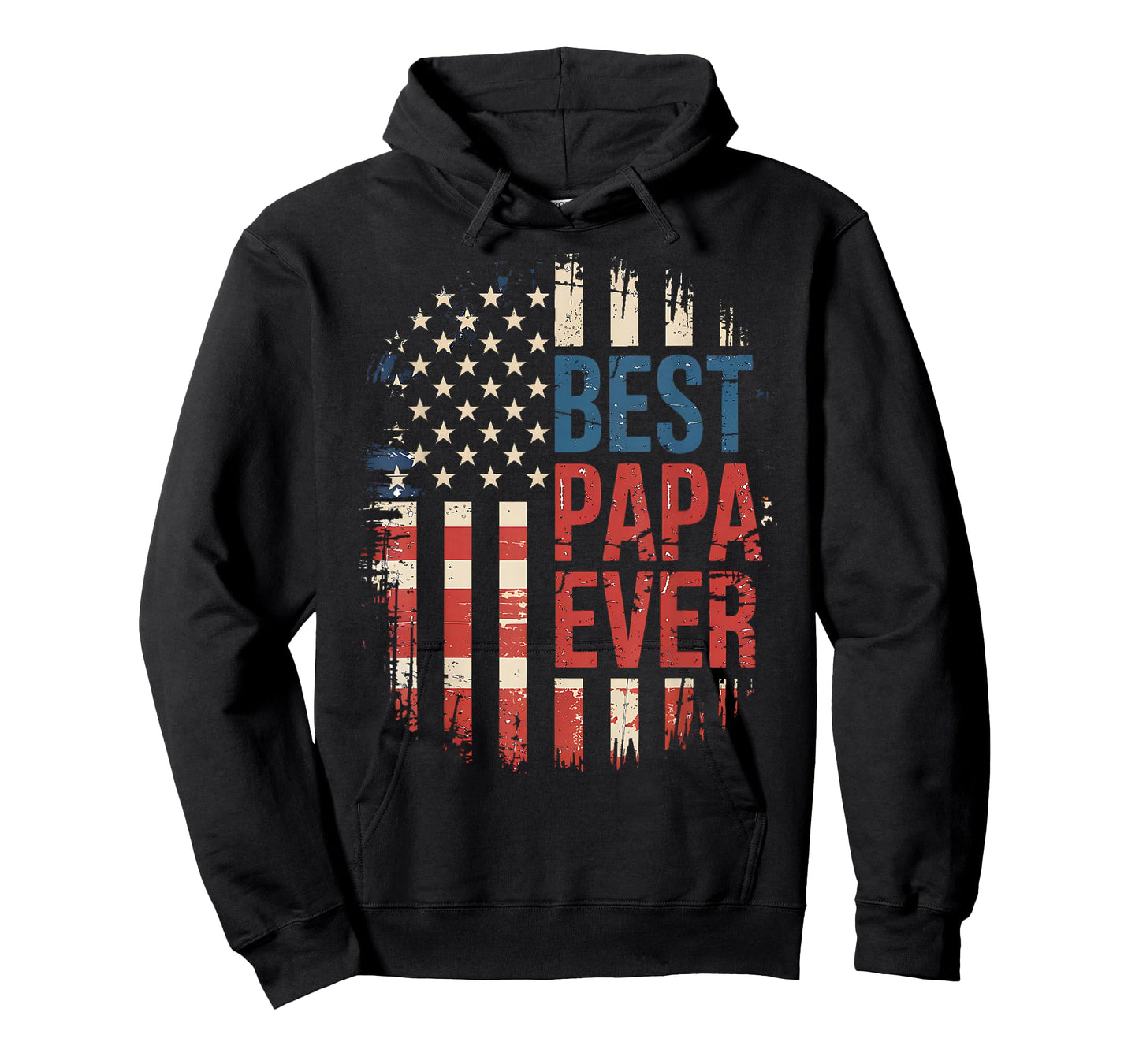 Best Papa Ever with US American Flag T-Shirt