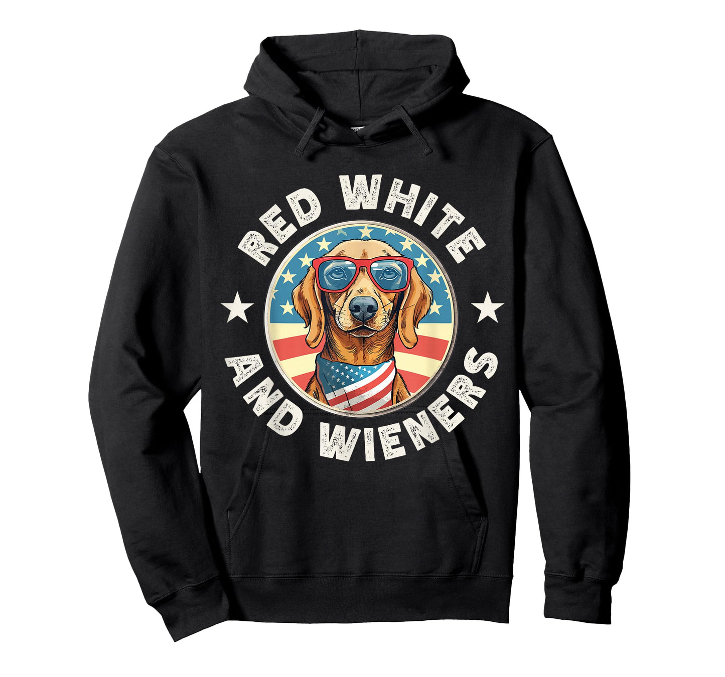 Funny Dachshund Red White and Wieners Weiner Dog 4th of July T-Shirt