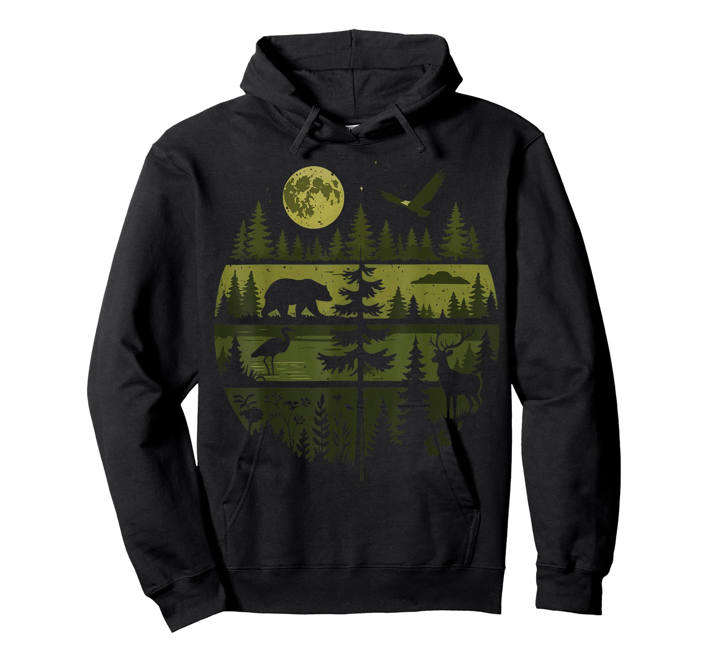 Forest Retro Nature Wildlife Outdoor T-Shirt