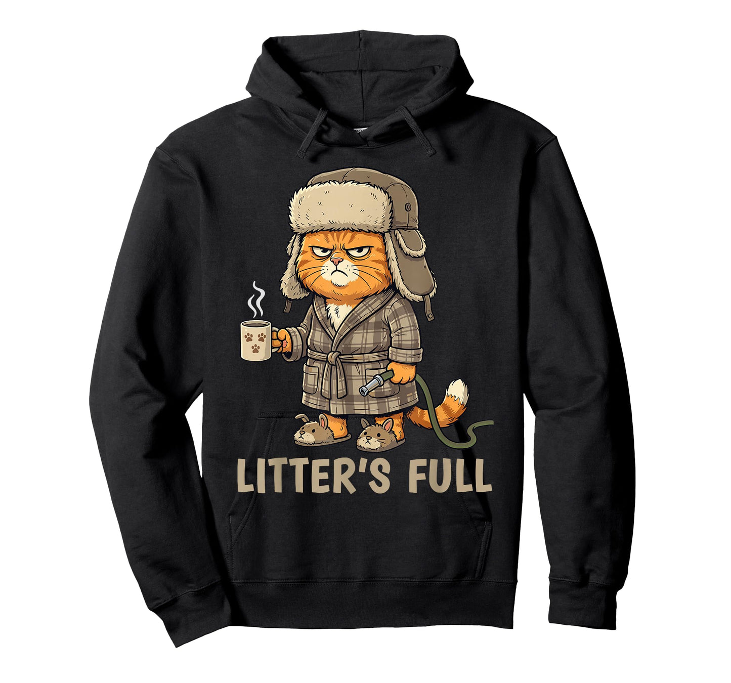 Litter’s Full Funny Cat Lovers Christmas T-Shirt