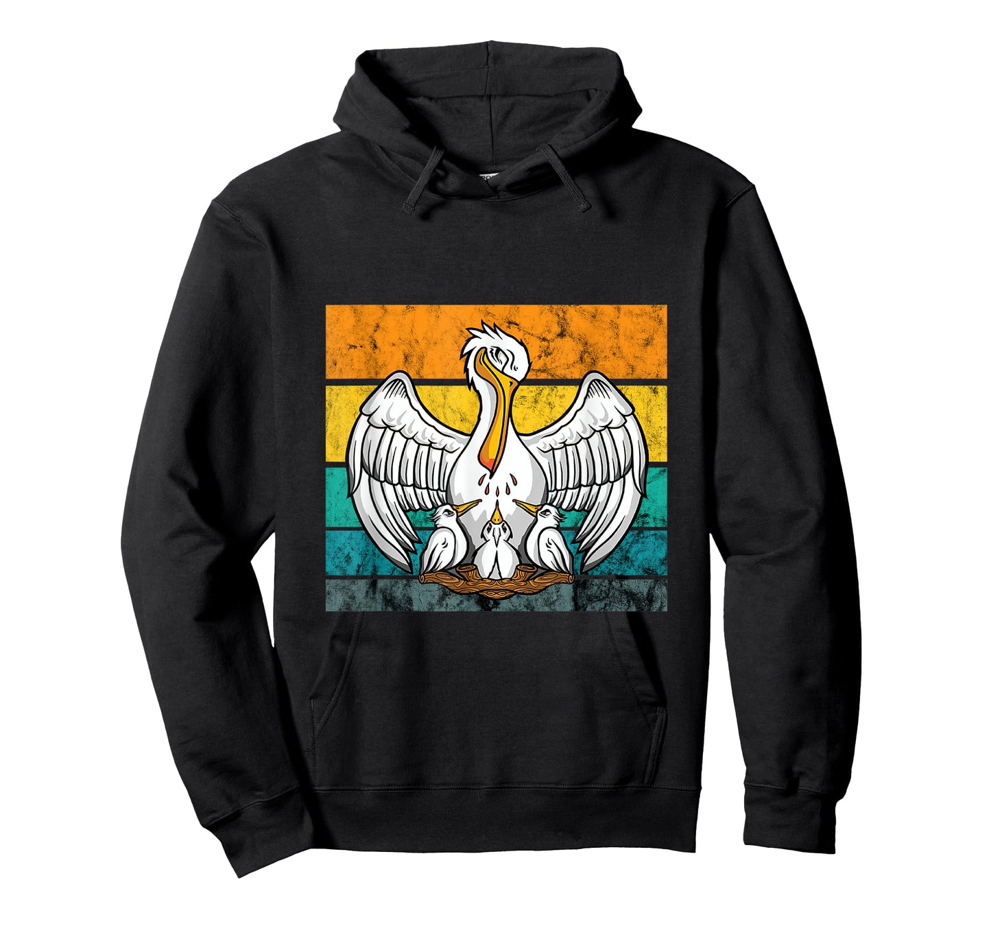 Pelican Bird Vintage Retro Pelican Chick Hatch Tropical Bird T-Shirt