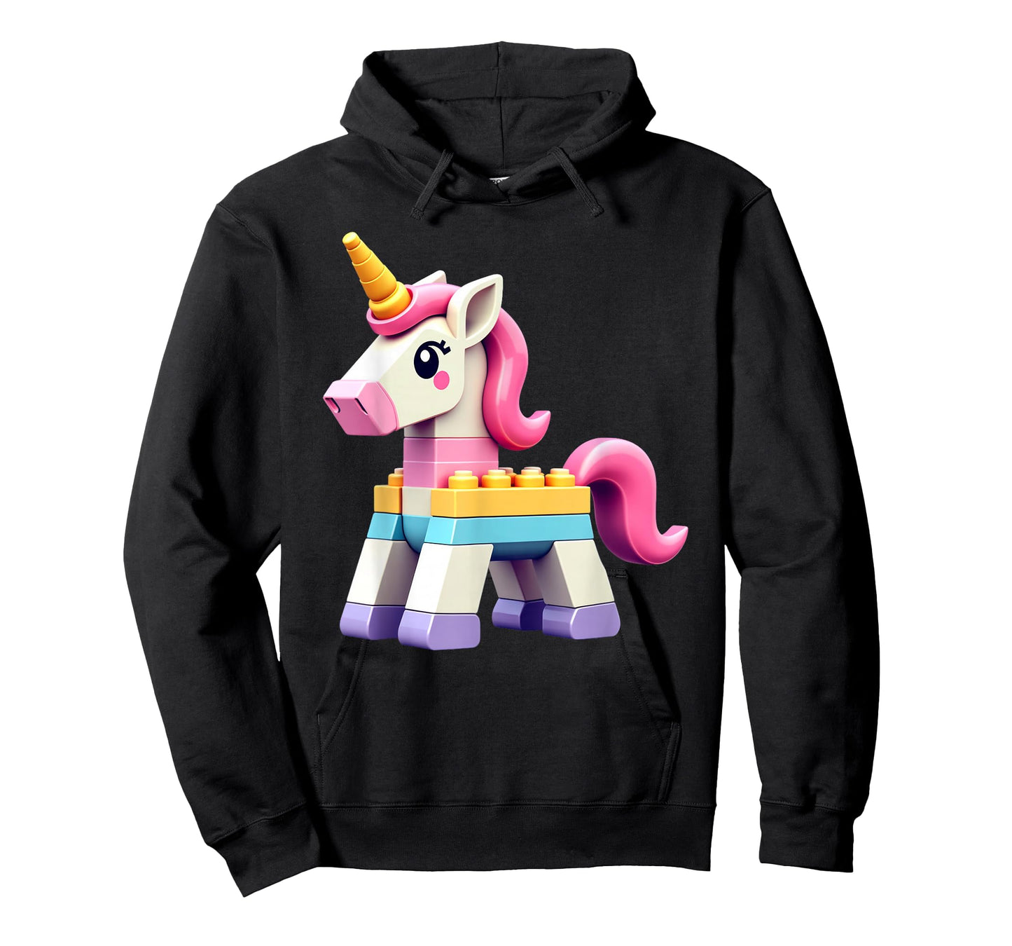 Master Builder Bricks Blocks Play Toys Unicorn Girls Kids T-Shirt