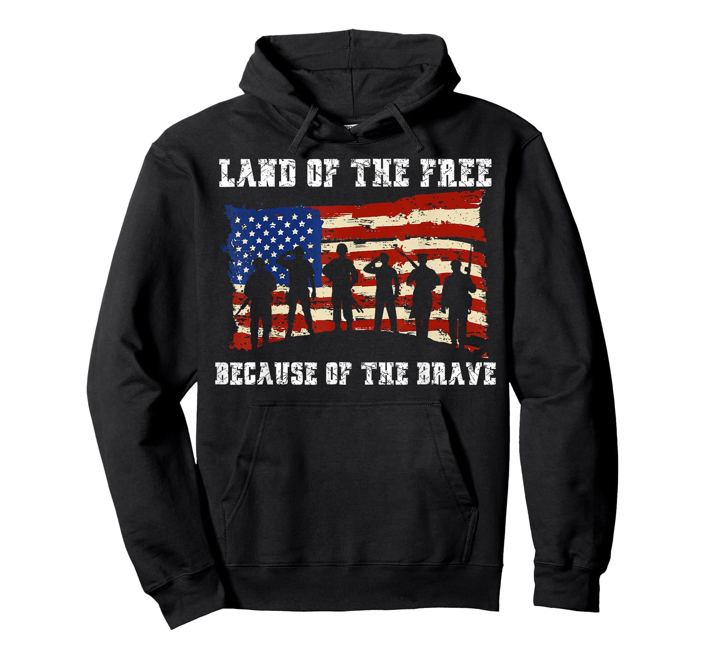 Land Of The Free Because Of The Brave USA American Flag T-Shirt