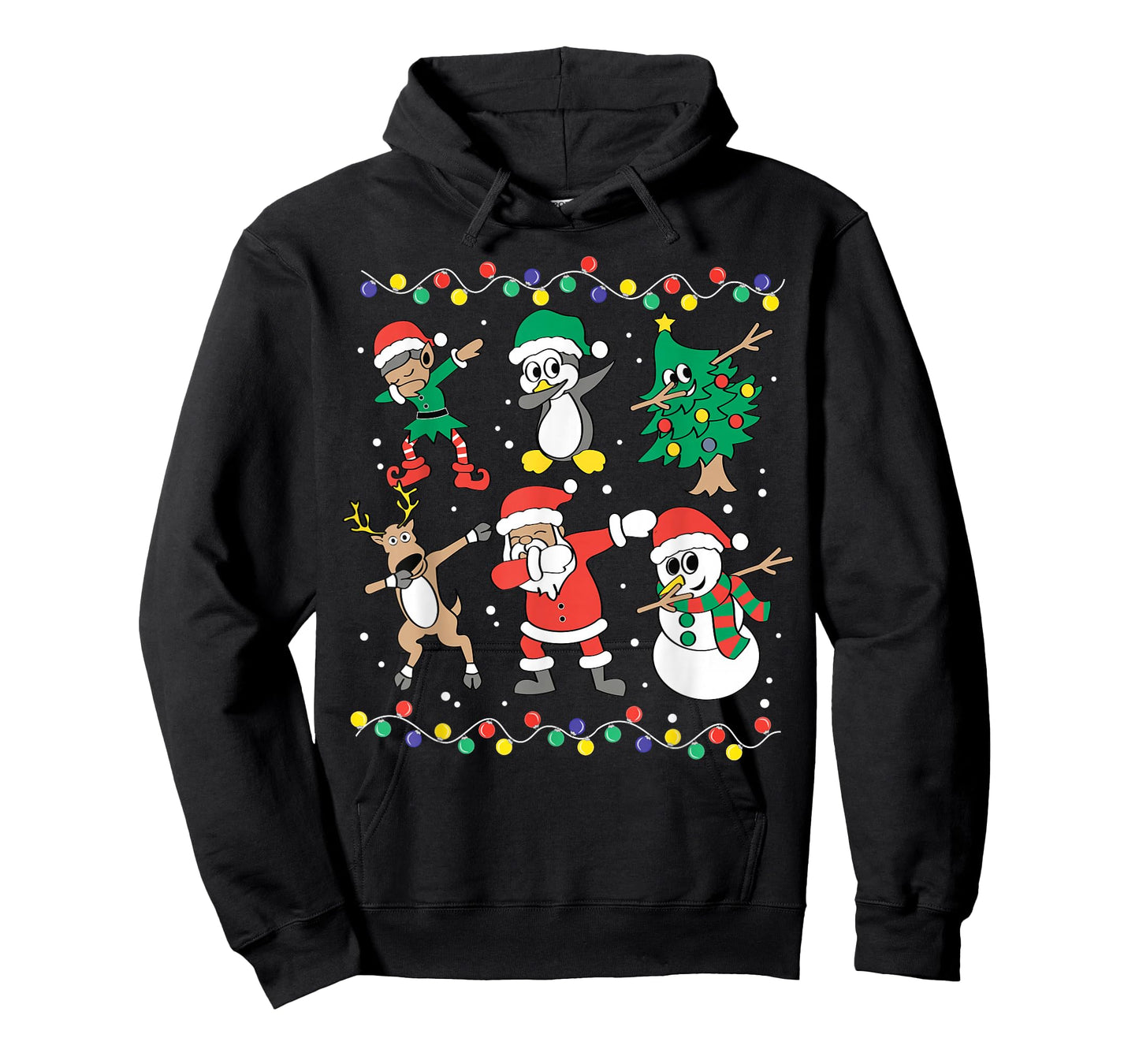 Dabbing Santa Elf Friends Funny Christmas Boy Girl Men Xmas T-Shirt