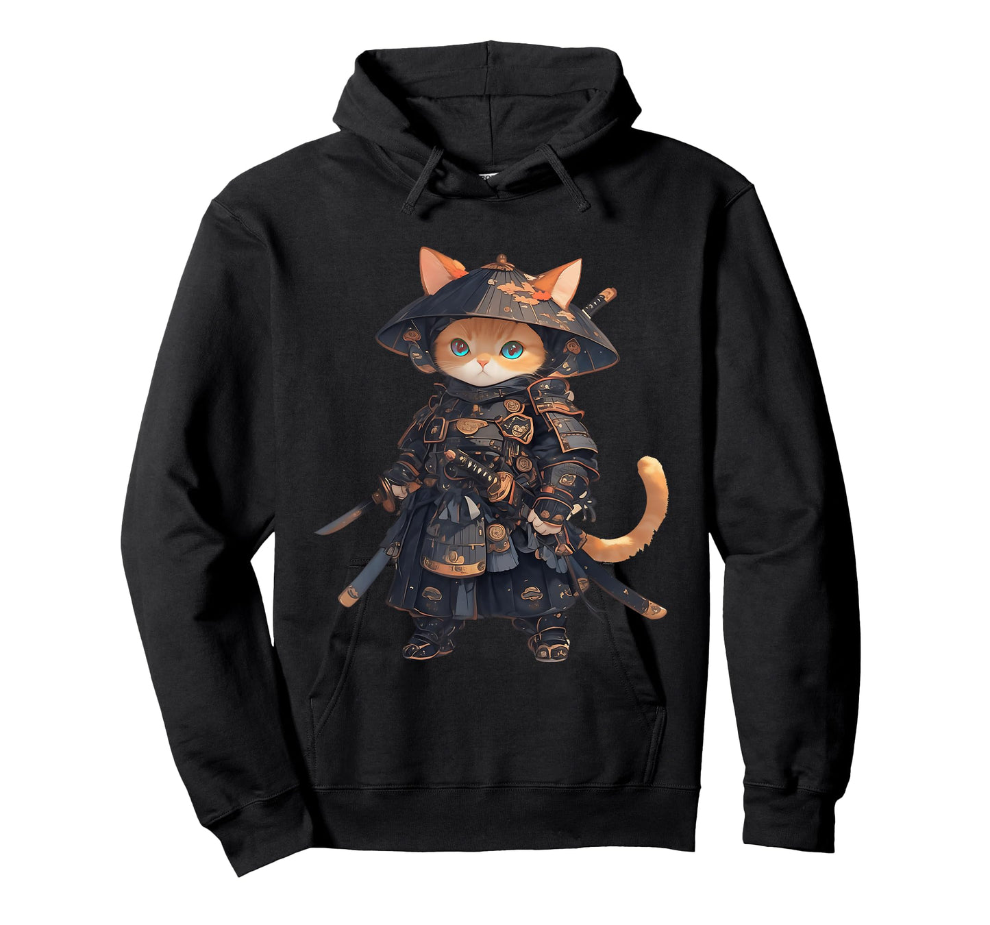 Japanese Samurai Cat Kawaii Ninja Cat Neko T-Shirt