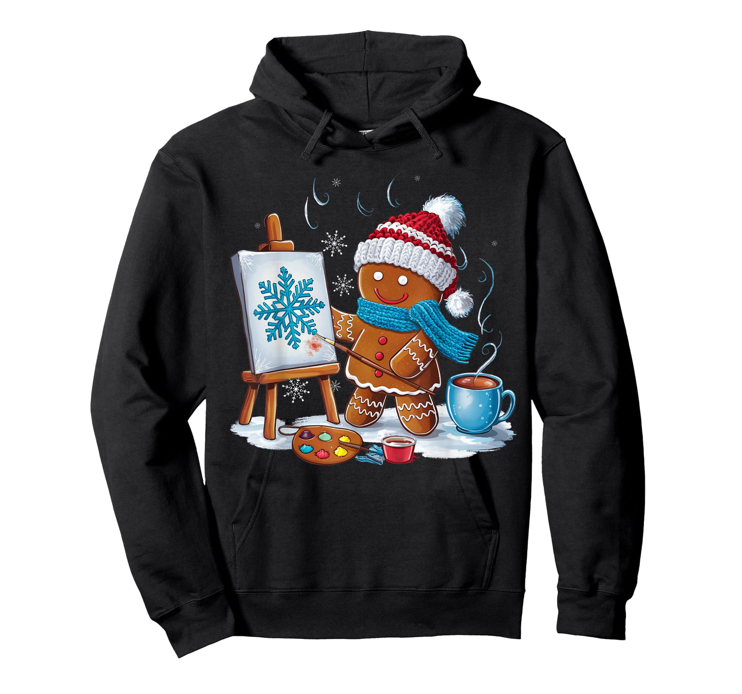 Artist Gingerbread Painter Art Teacher Student Christmas T-Shirt