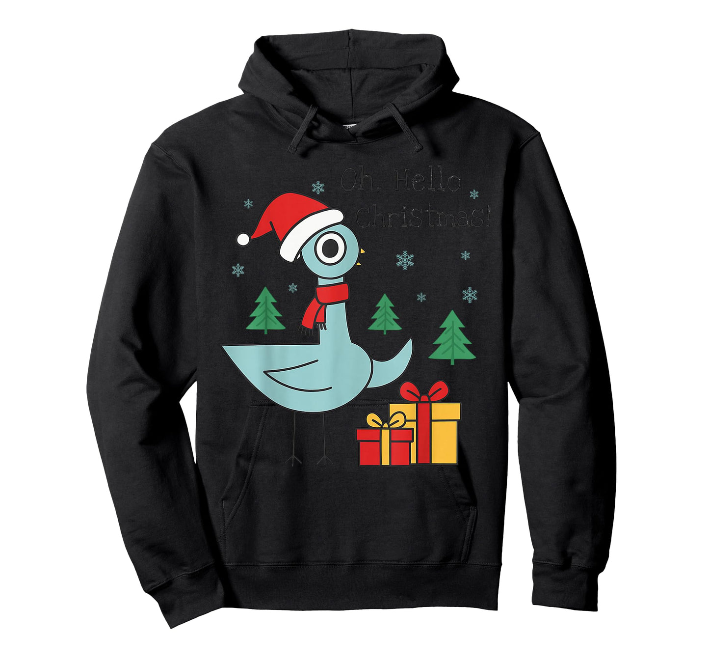 Oh Hello Christmas Pigeon Santa Hat Costume Cute Teacher T-Shirt