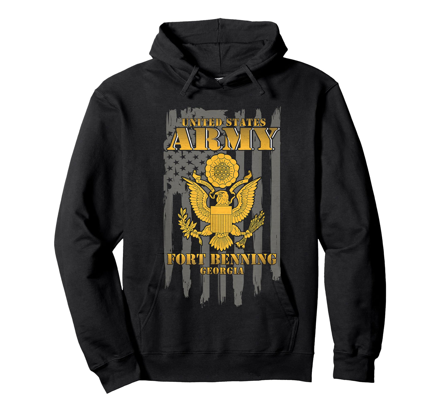Fort Benning Georgia Ga US Army American Flag Vintage Gift Women Men T-Shirt