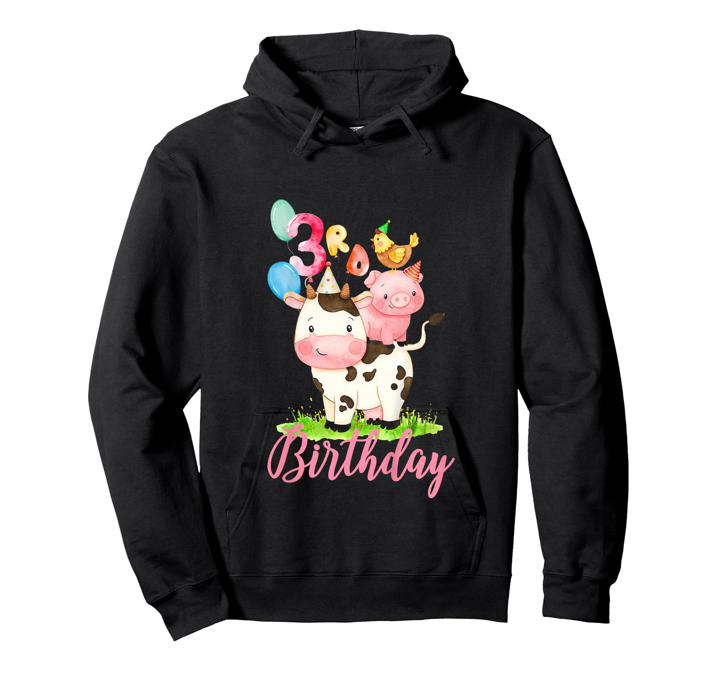 3 years Old Girl Farm Animals It's My 3rd Birthday T-Shirt