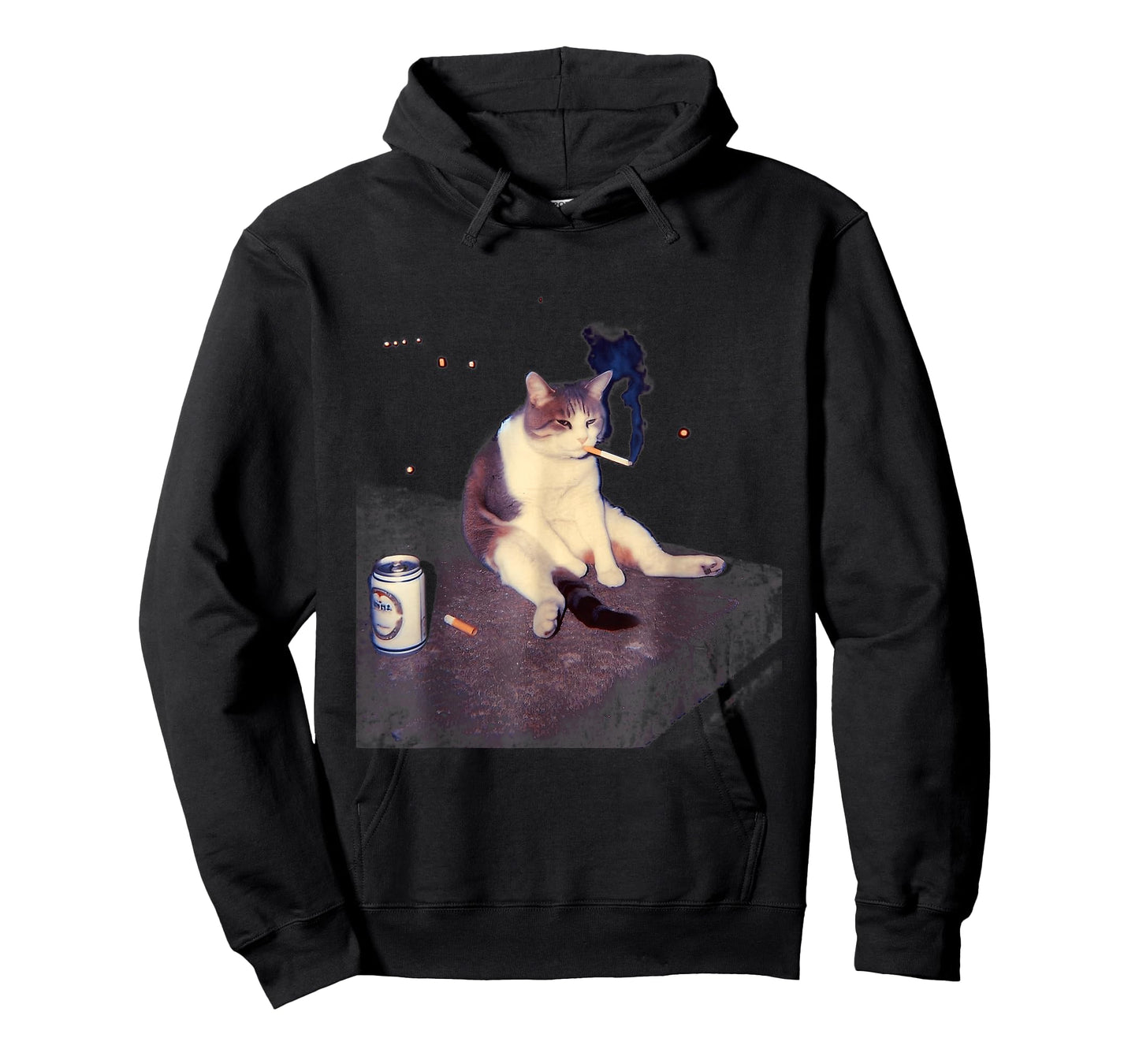 Cigarette Kitten Funny Smoking Cat Meme Stupid Brainrot T-Shirt