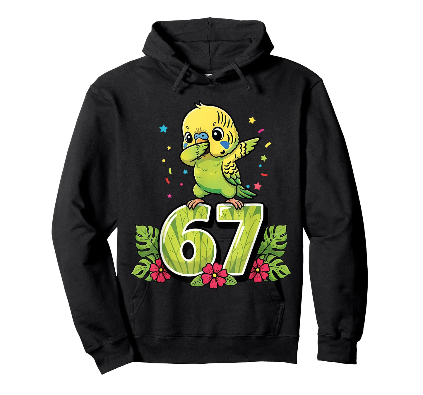 Six Seven Meme Dabbing Baby Parakeet 67 Funny Gen Z Apha T-Shirt