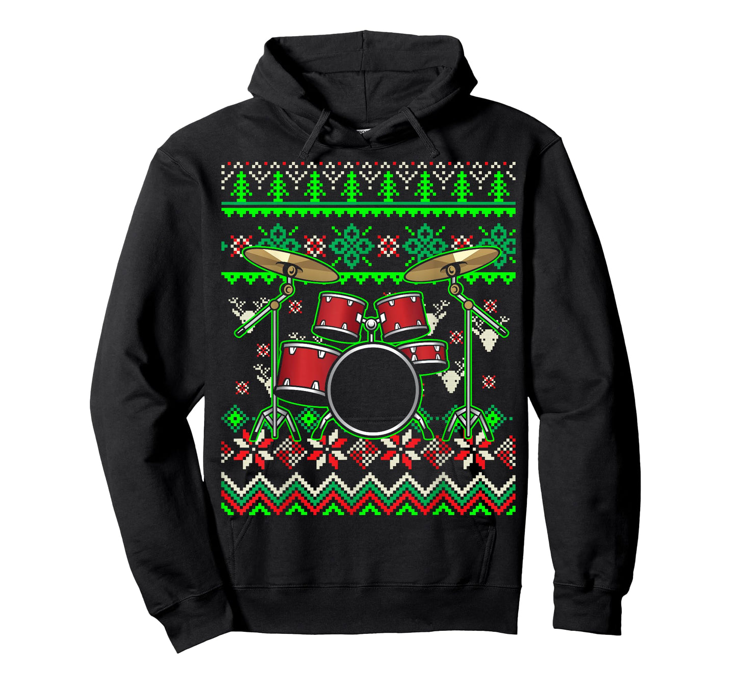 Drummer Musical Instrument Ugly Christmas Drums T-Shirt