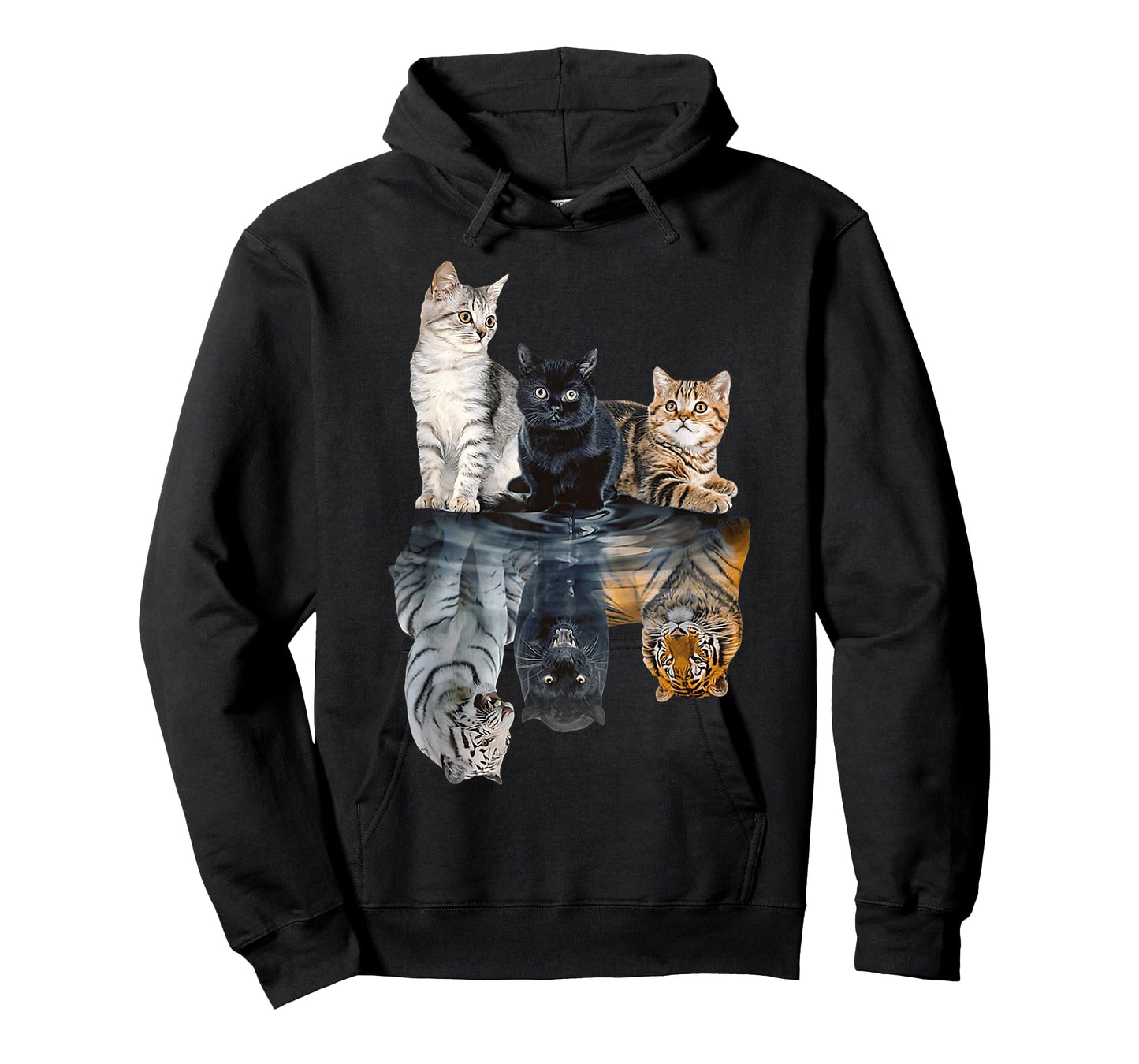 Cats Reflection Mirror Lion Cheetah Tiger Funny Cat Lover T-Shirt