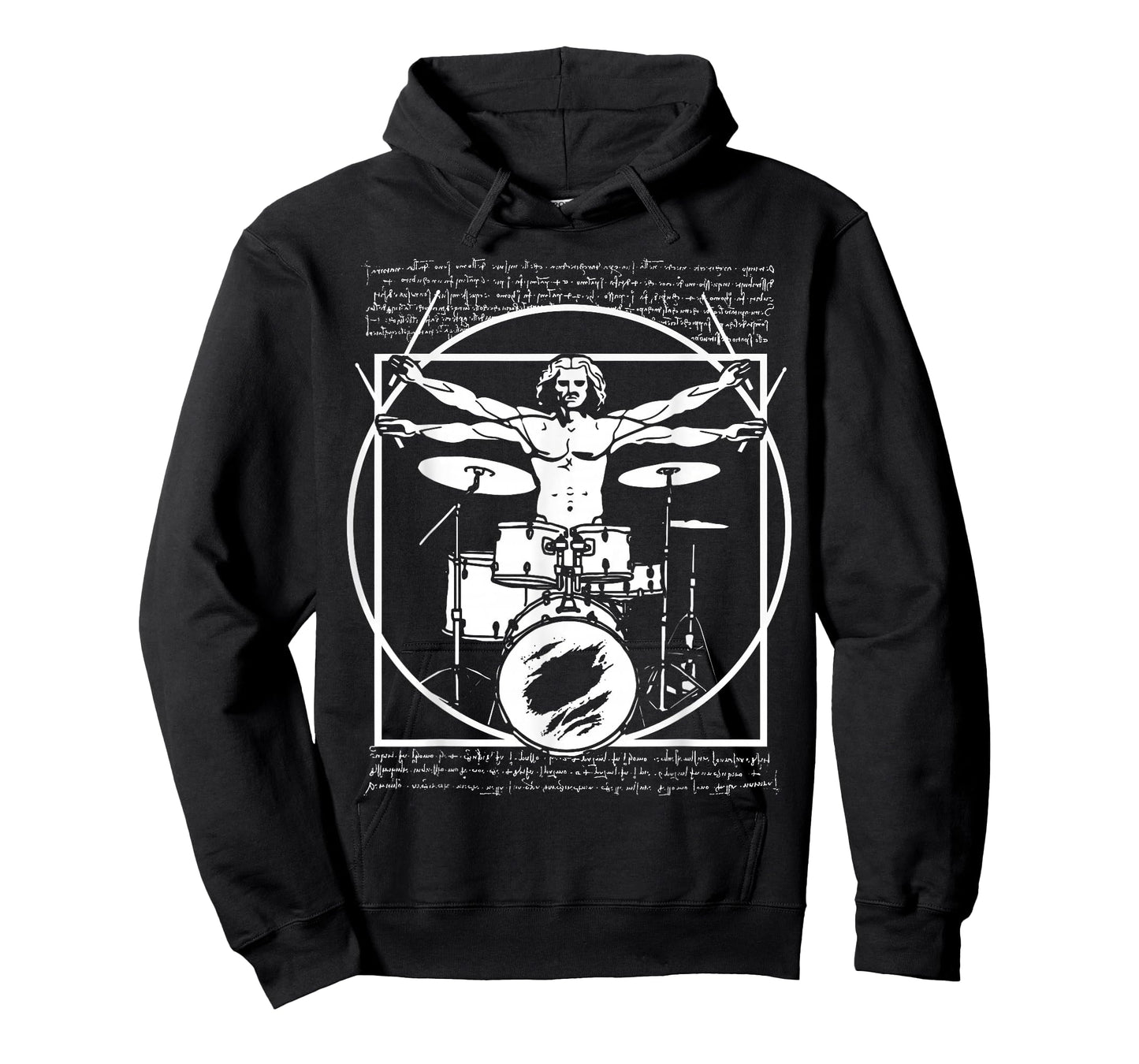 Da Vinci Vitruvian Man Drummer Drum Player T-Shirt