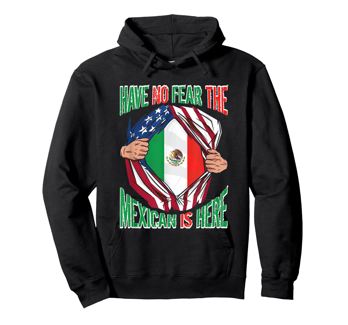 Mexican Pride American Flag Have No Fear The Mexican Is Here T-Shirt