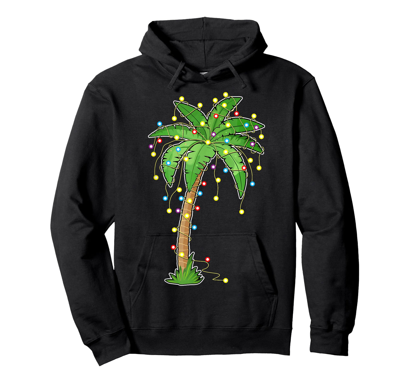 Christmas Lights Palm Tree Beach Funny Tropical Xmas Gift T-Shirt