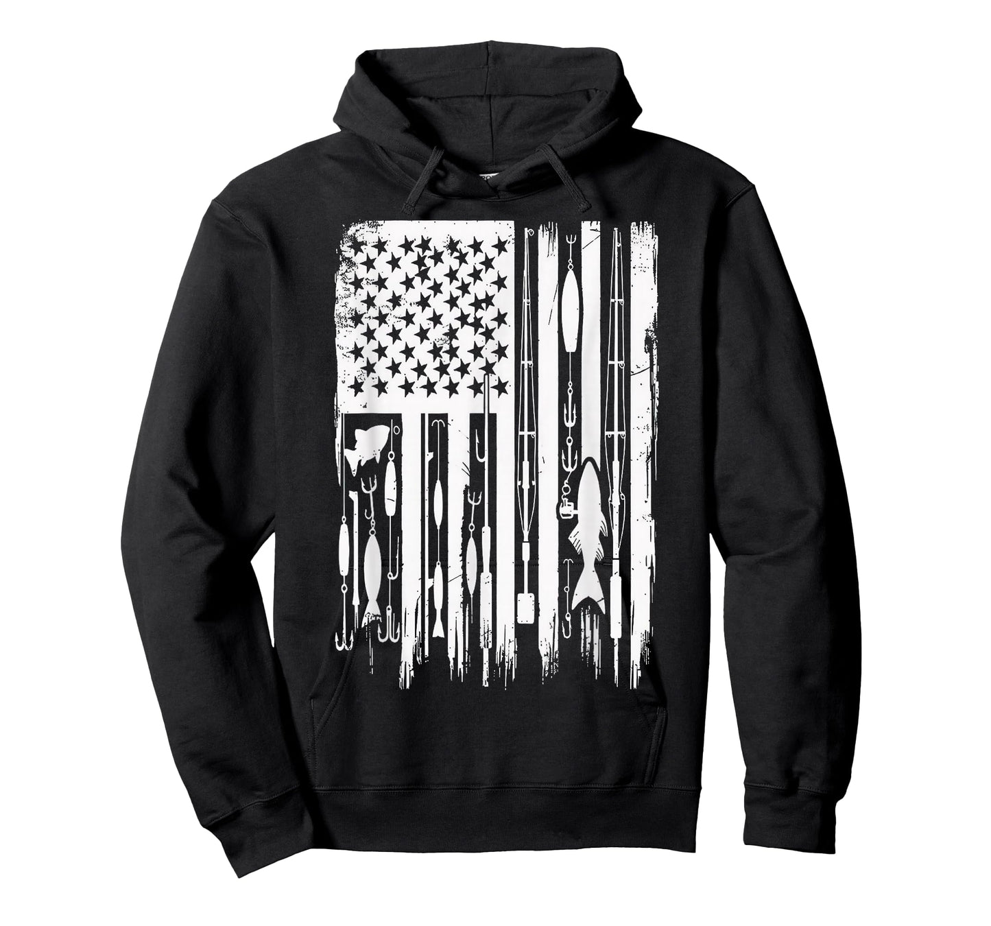 Outdoor Fishing American Flag Fisherman Fish Lover T-Shirt