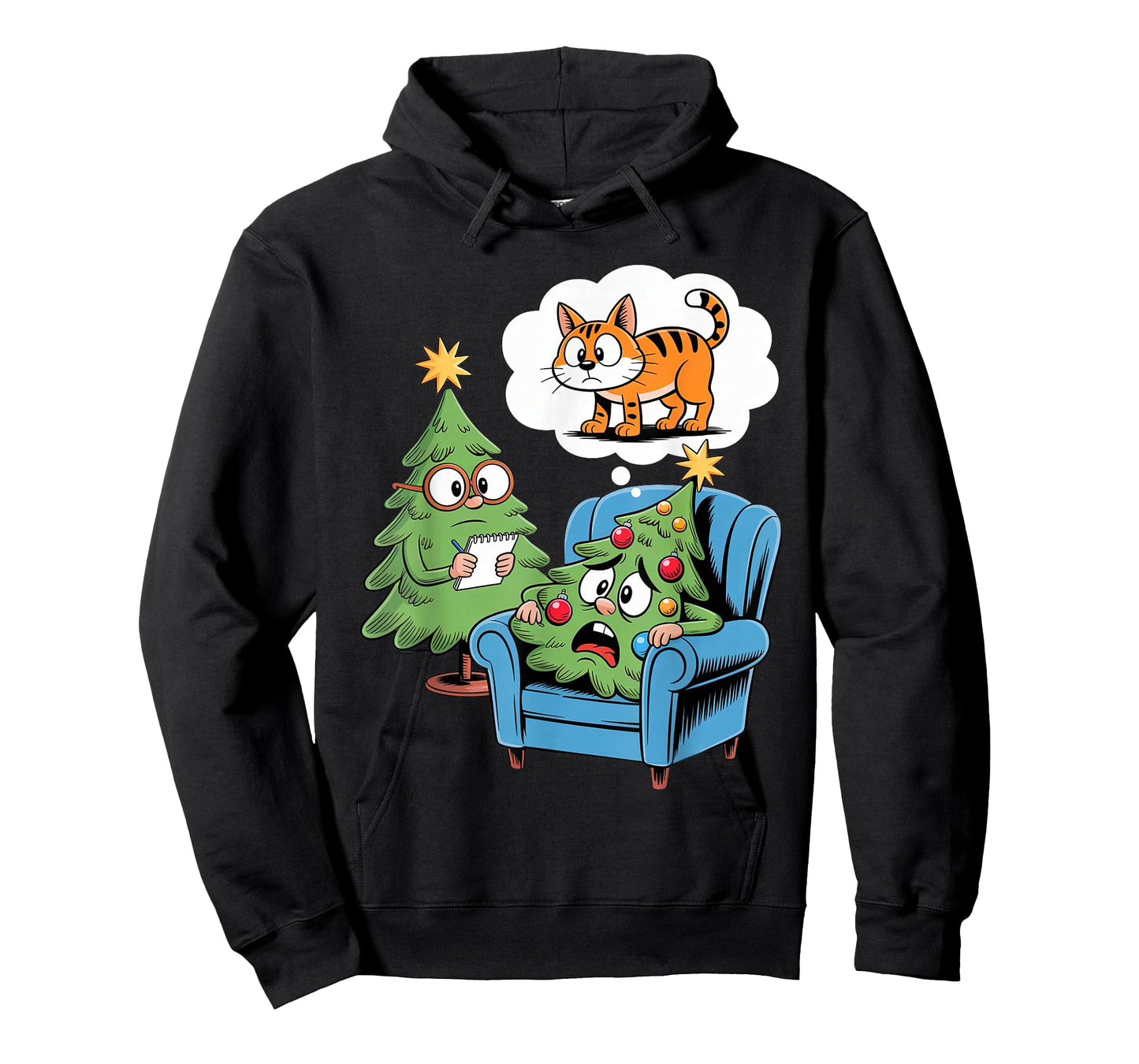 Cat Christmas Tree Shirts Cat Kids Men Women Christmas Cat T-Shirt