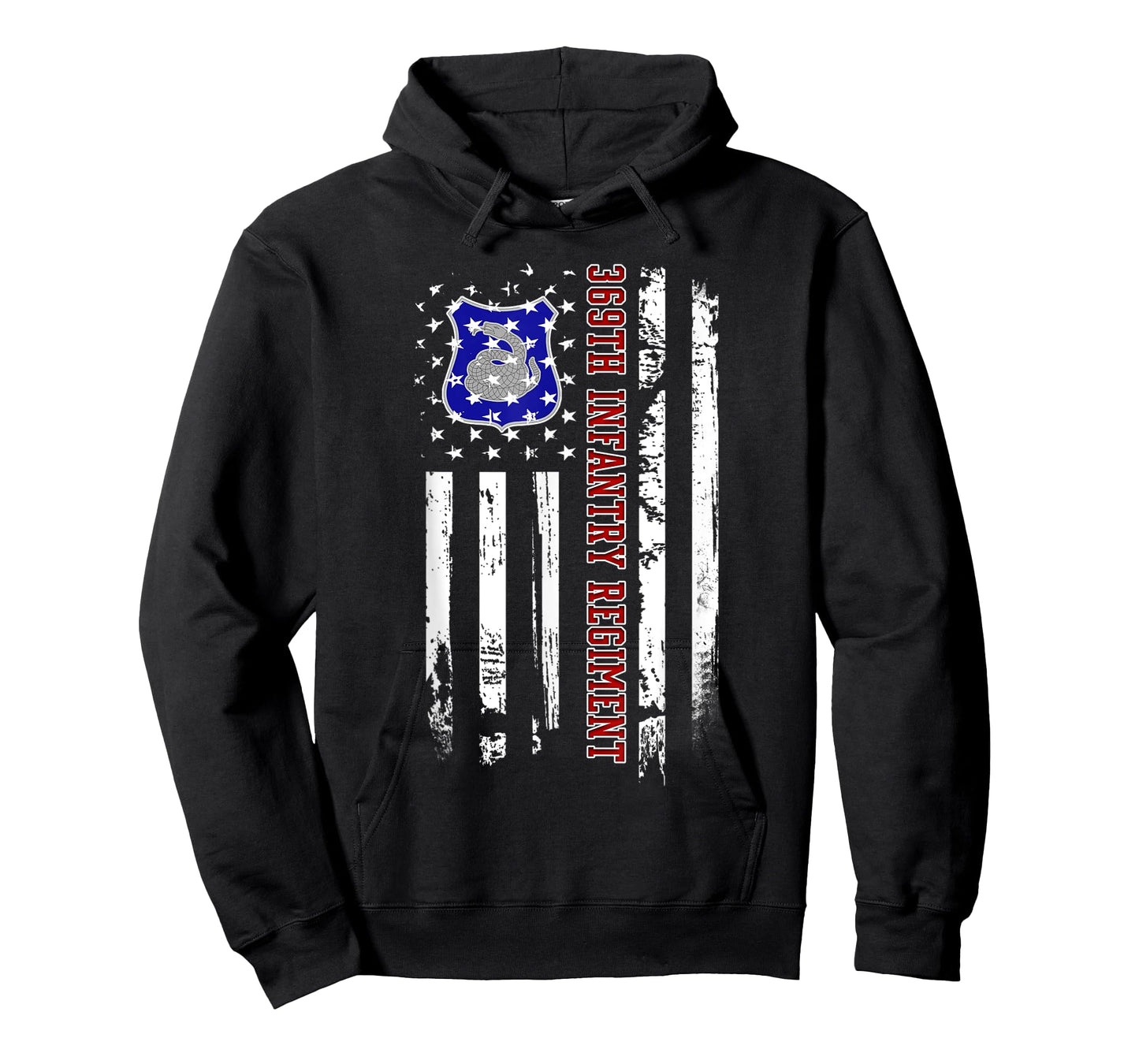369th Infantry Regiment Veteran USA Flag Veterans Day Xmas T-Shirt