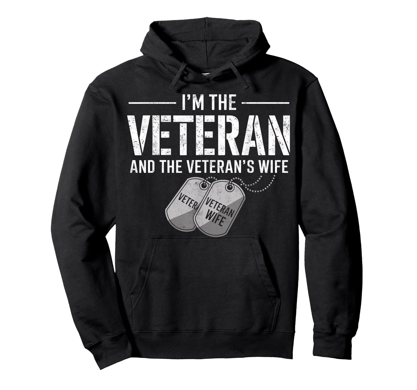 I'm The Veteran and The Veteran's Wife Patriotic Vintage Tee T-Shirt