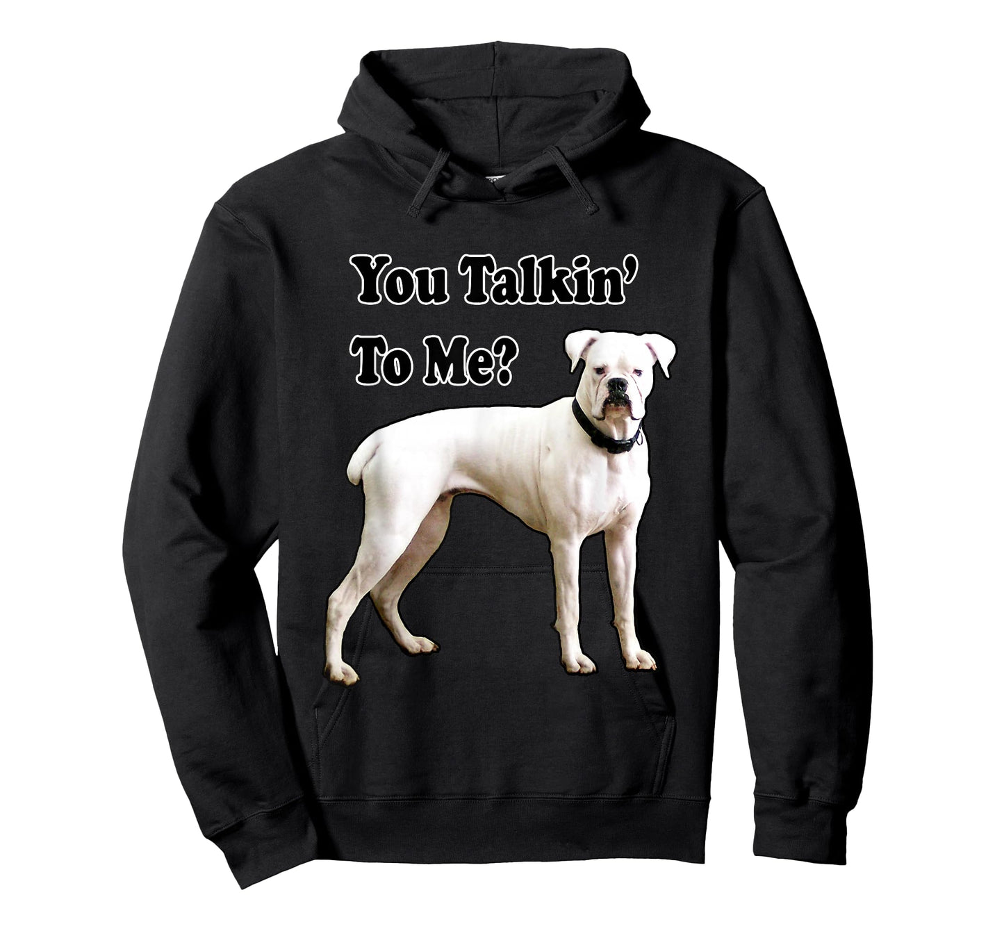 You Talkin' To Me? White Boxer Dog with Attitude T-Shirt T-Shirt