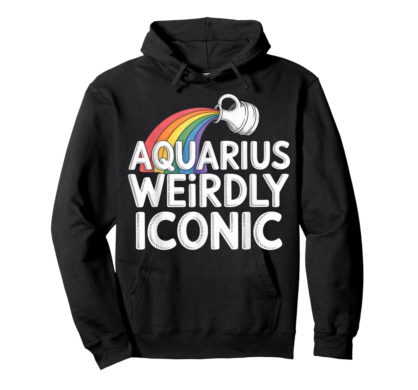 Aquarius Weirdly Iconic Zodiac Cosmic Art T-Shirt