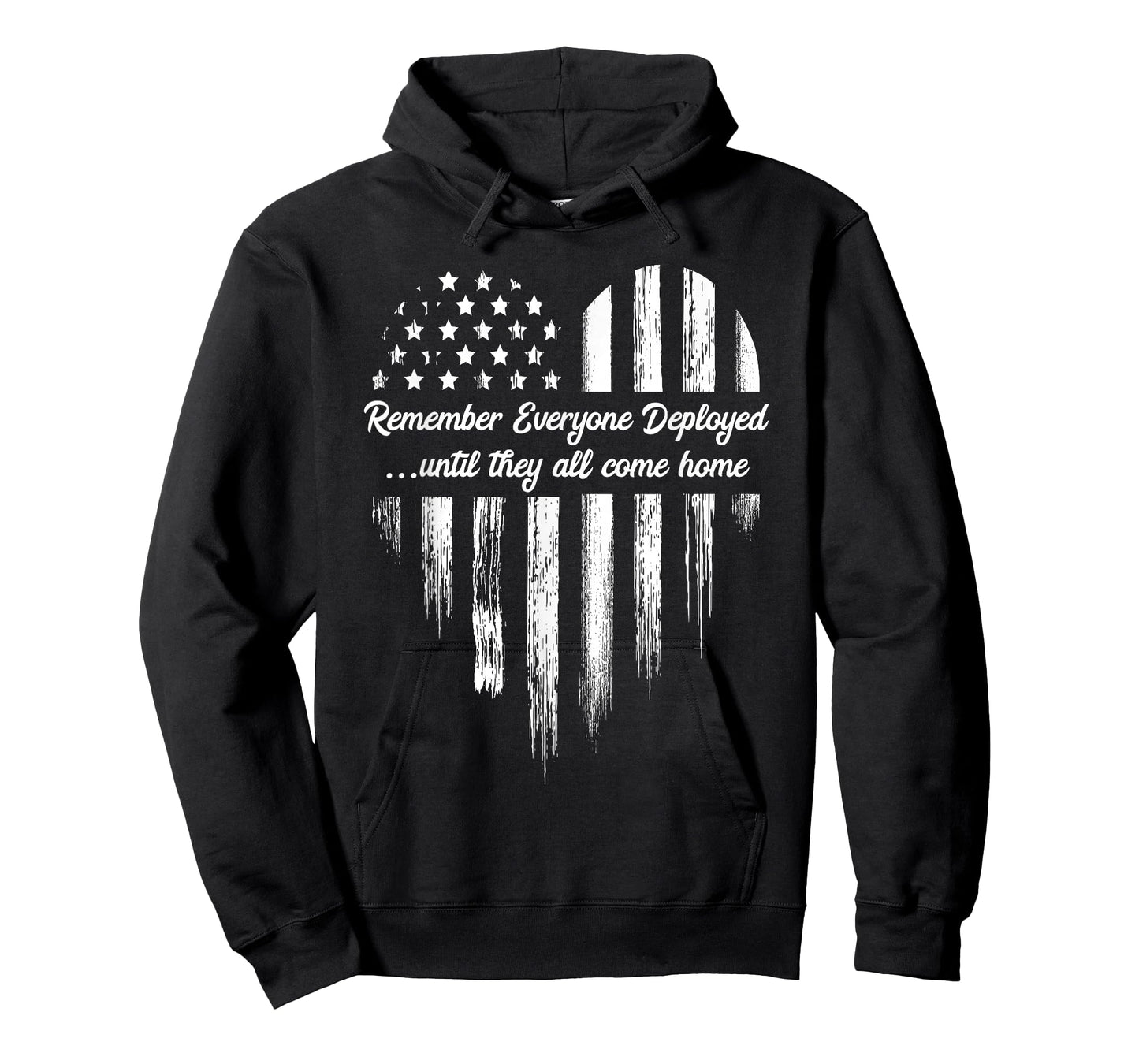 Red Friday Remember Everyone Deployed American Flag Heart T-Shirt Small