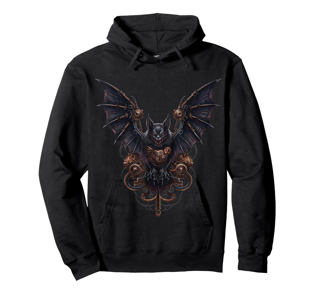 Dark Steampunk Bat Mechanical Gothic Horror T-Shirt