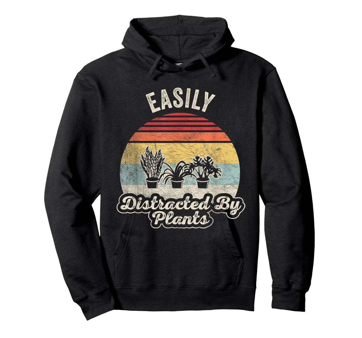 Retro Vintage Easily Distracted By Plants Gardening T-Shirt