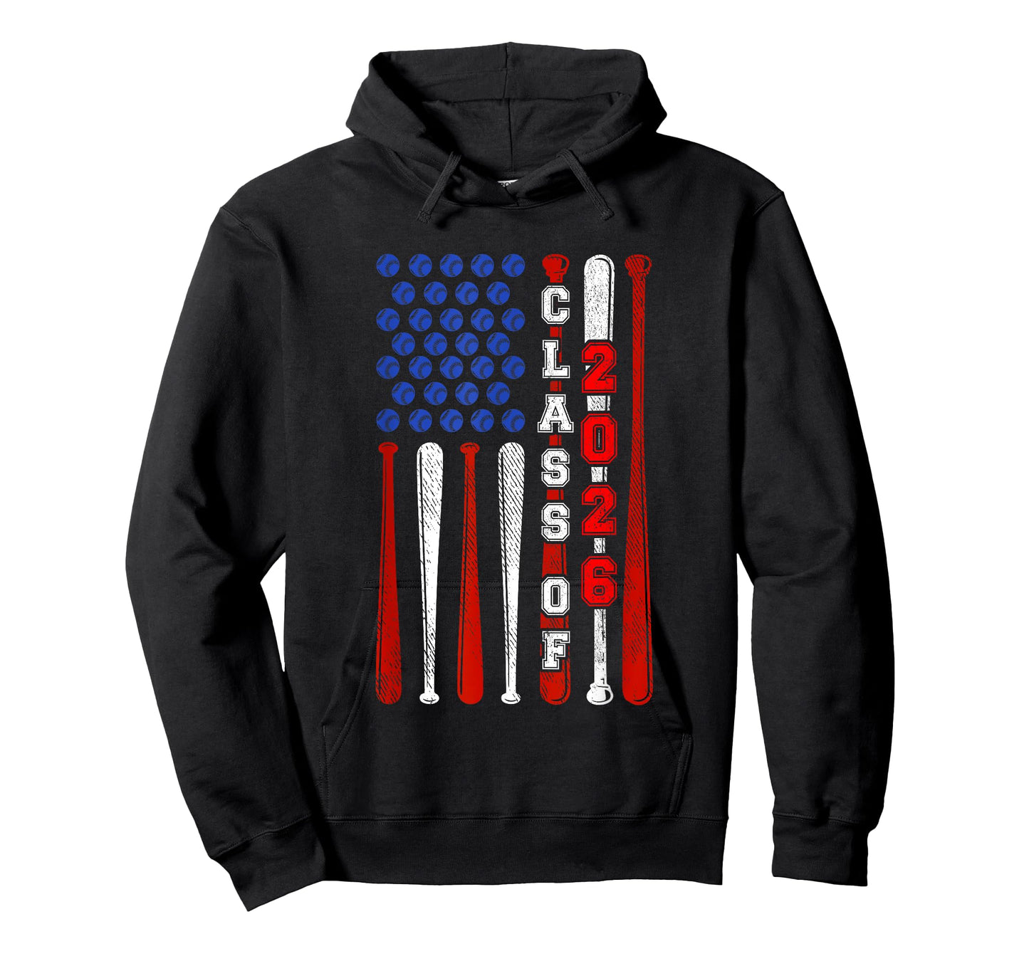 Senior 2026 Baseball American Flag Class of 2026 Graduation T-Shirt