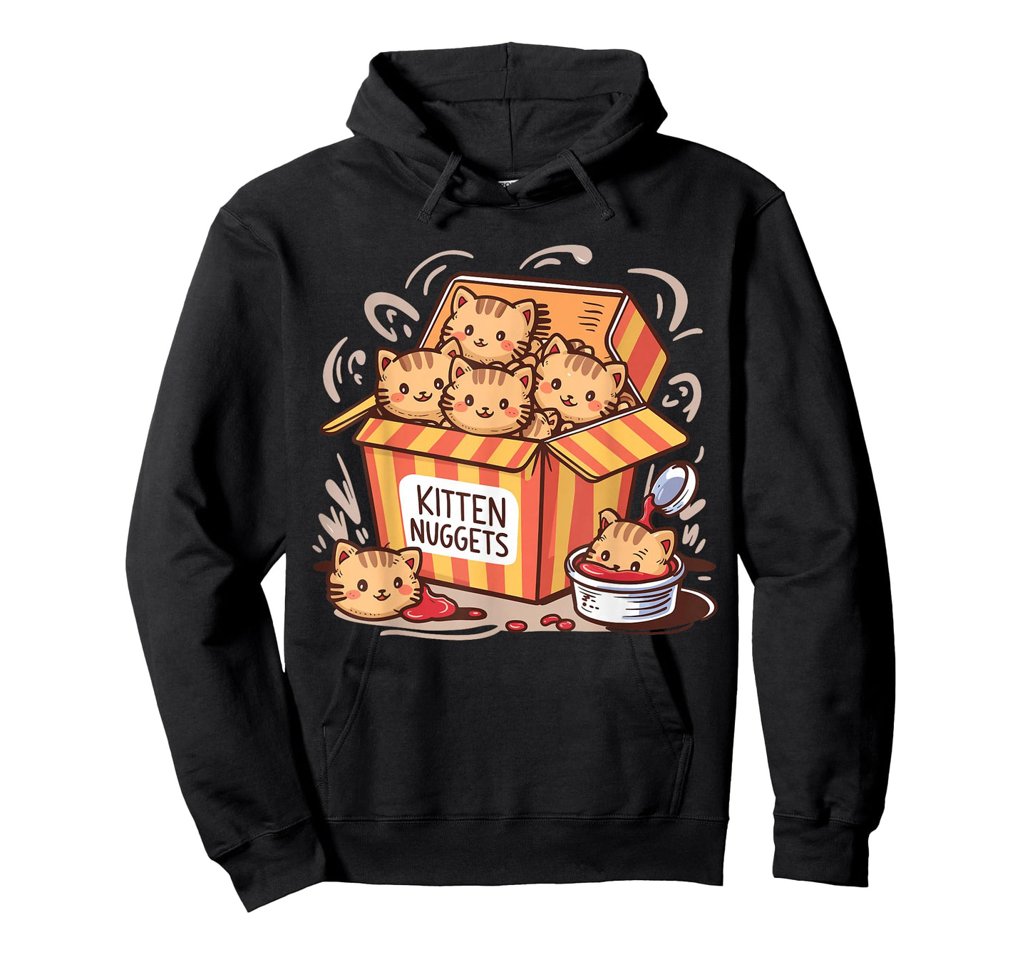 Kitten Nuggets Food Pun Cat Lover Chicken Nuggets T-Shirt