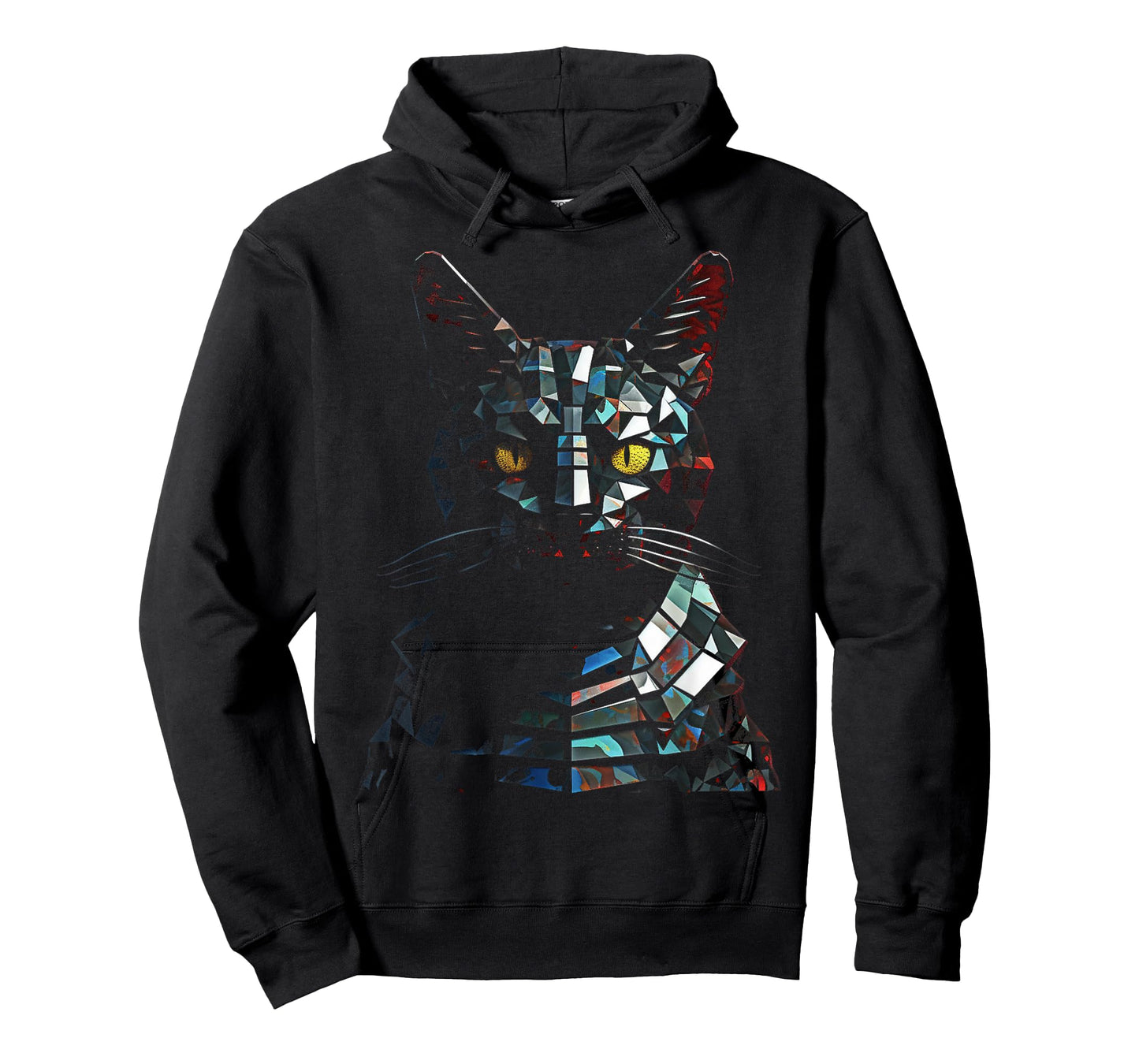 Cat Polygon Fantasy Artwork - Cat Motif Animal Cat T-Shirt for Men Women Kids
