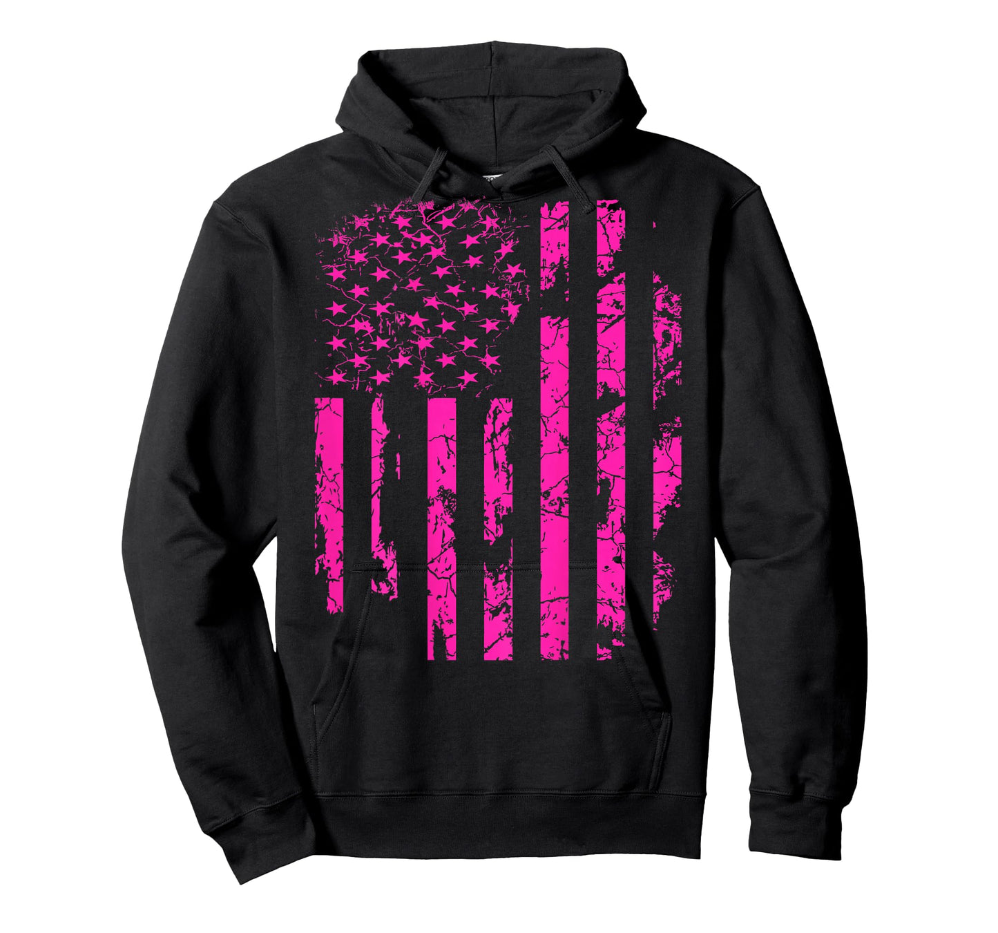 Pink Distressed USA Flag T-Shirt