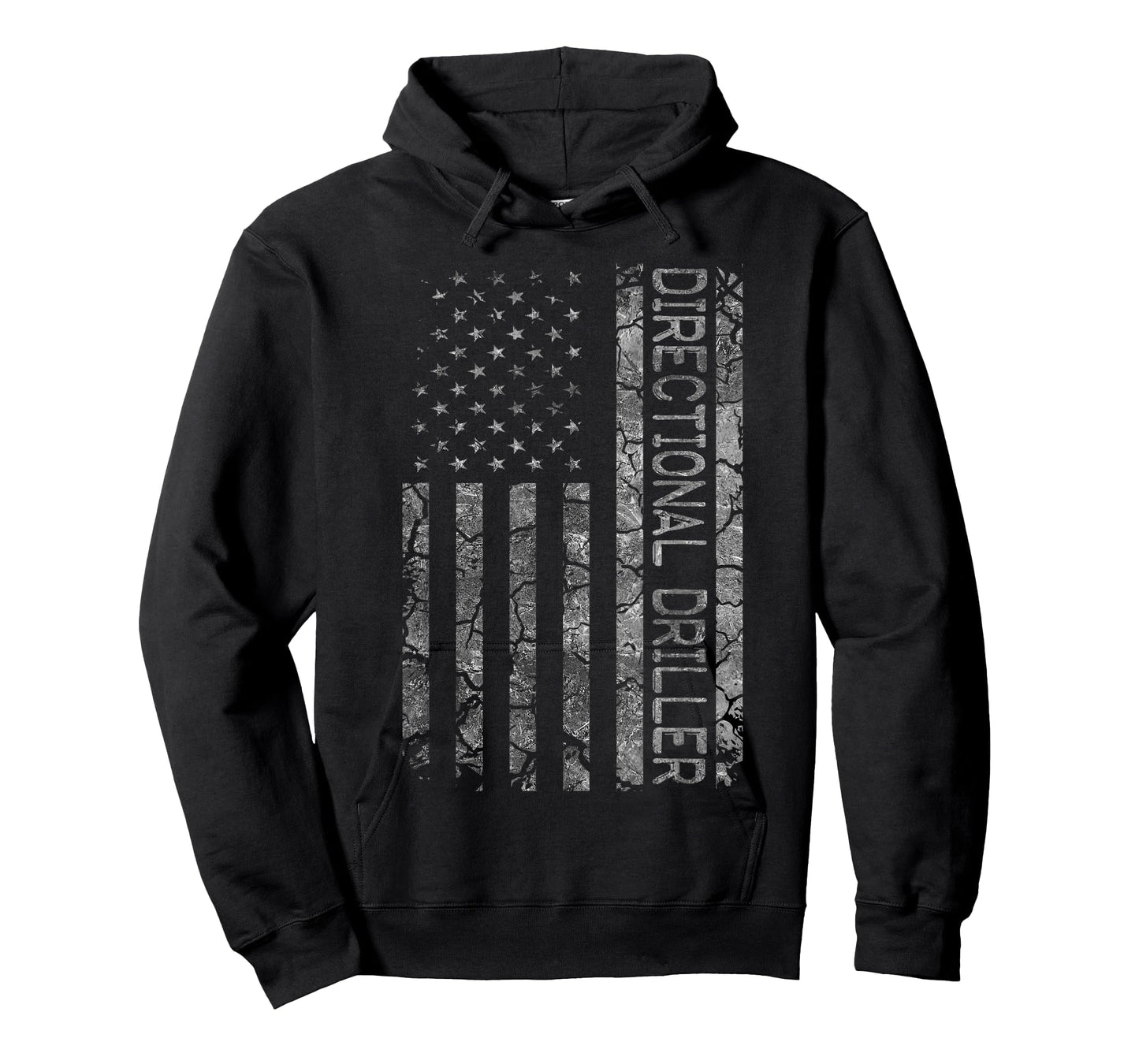 American Flag Job Title Worker Funny Directional Driller T-Shirt for Women Men