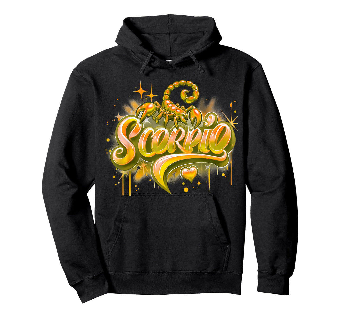 Orange Scorpio Zodiac Star Sign T-Shirt