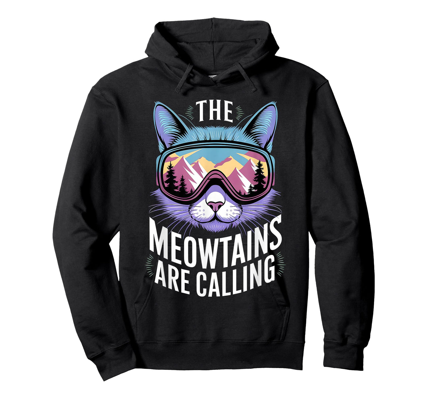 the mountains are calling cat lover Cool Snowboard ski lover T-Shirt
