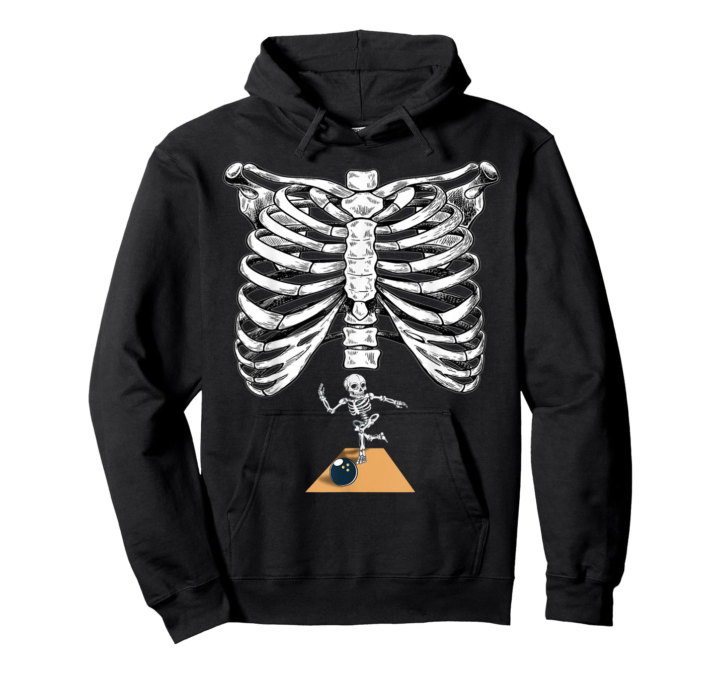 Skeleton Bowling Pregnancy Halloween Bowler T-Shirt