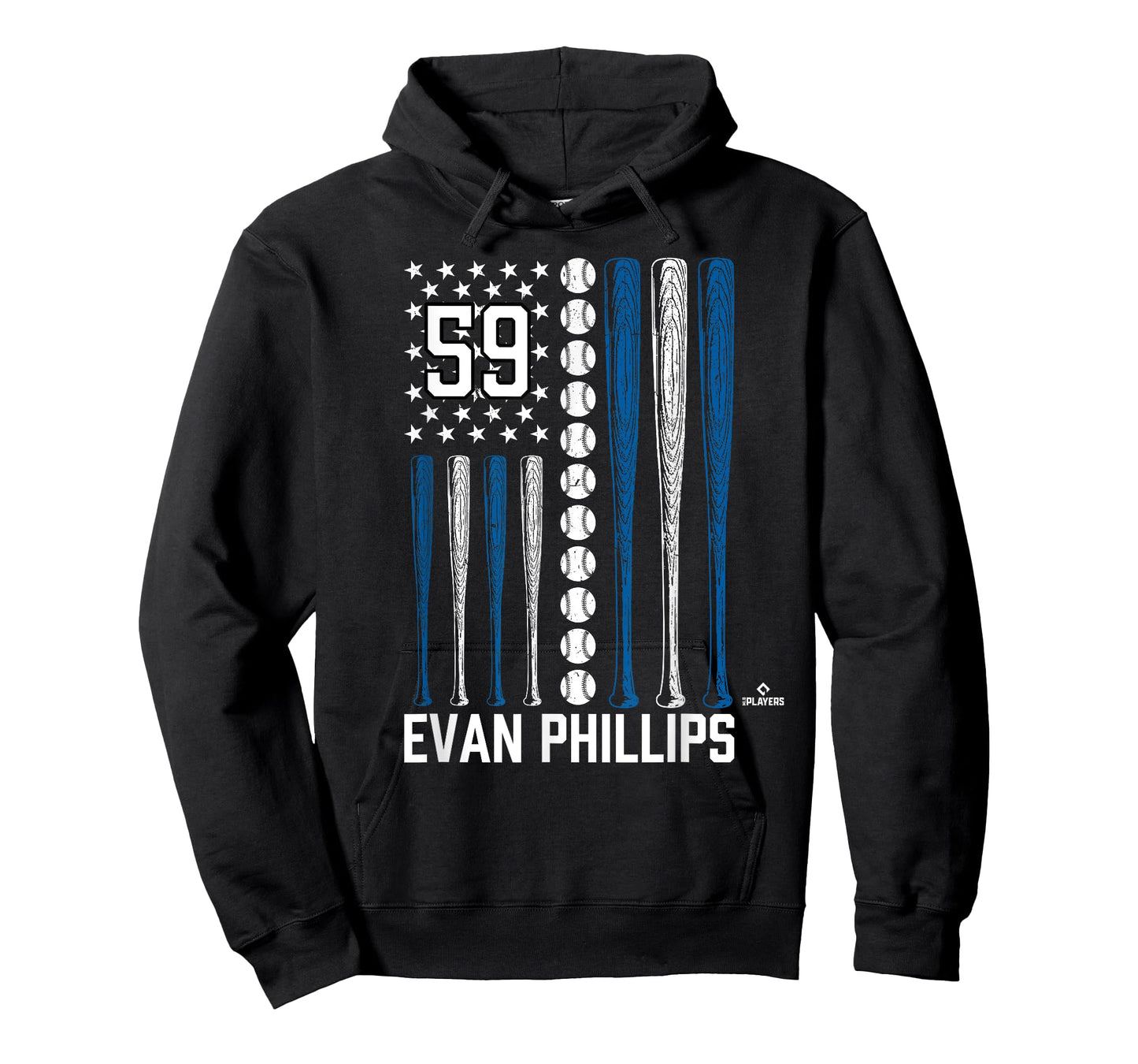 Baseball American Flag Evan Phillips Los Angeles Baseball T-Shirt