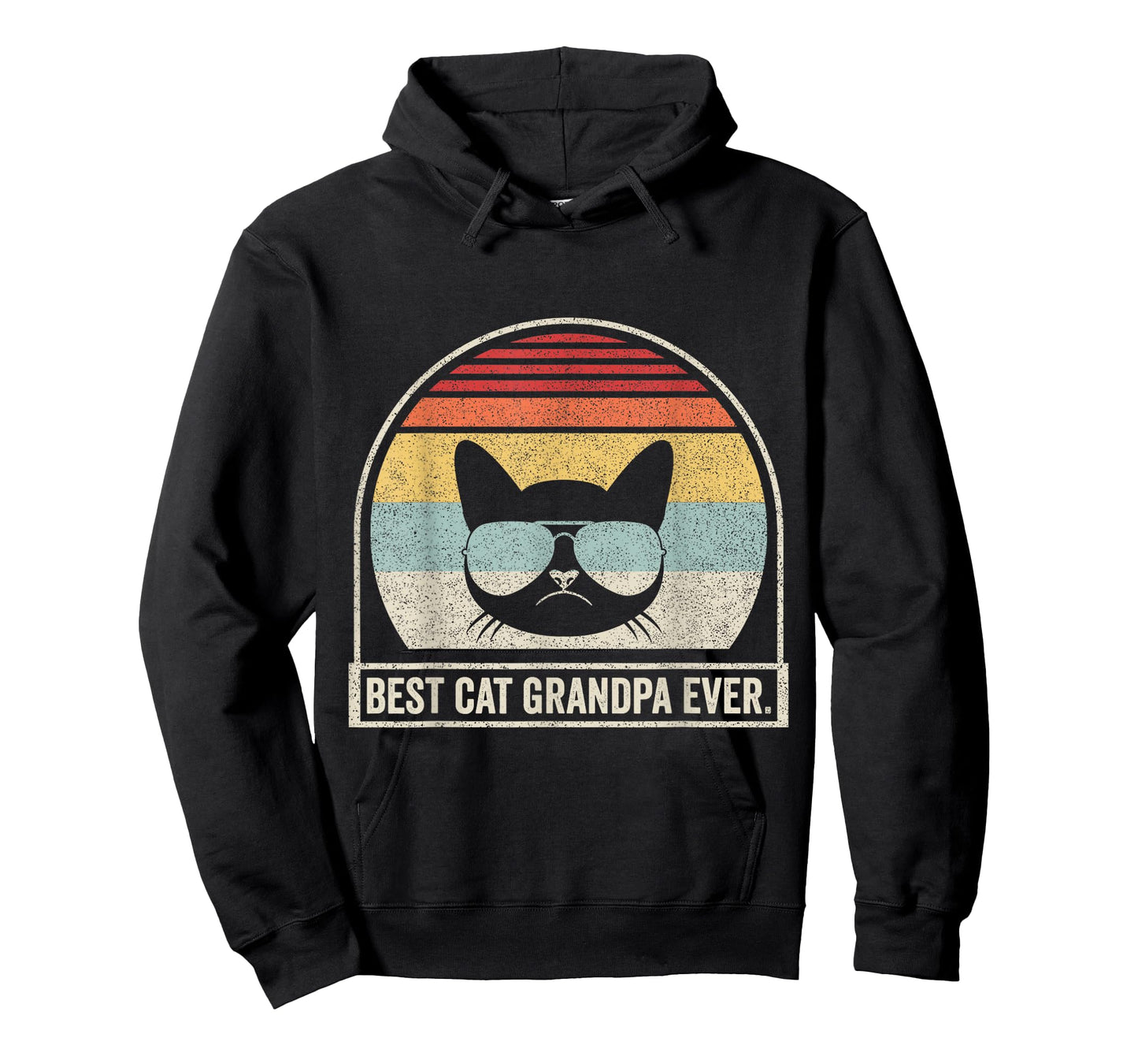 Retro Vintage Best Cat Grandpa Ever T-Shirt for Men Women Girls Kids