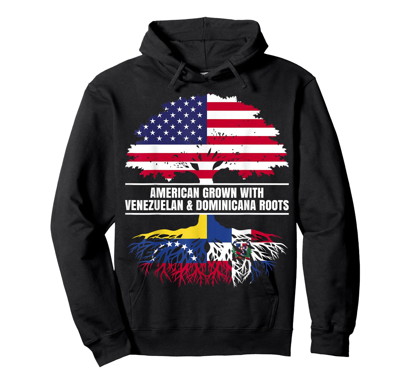 American Grown with Flag Heritage Venezuelan Dominican Roots T-Shirt
