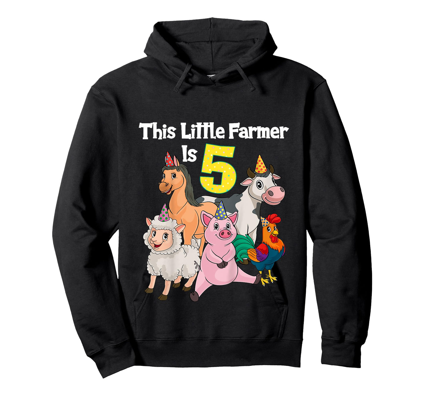 Barnyard 5 Year Old Farm Animals 5th Birthday T-Shirt