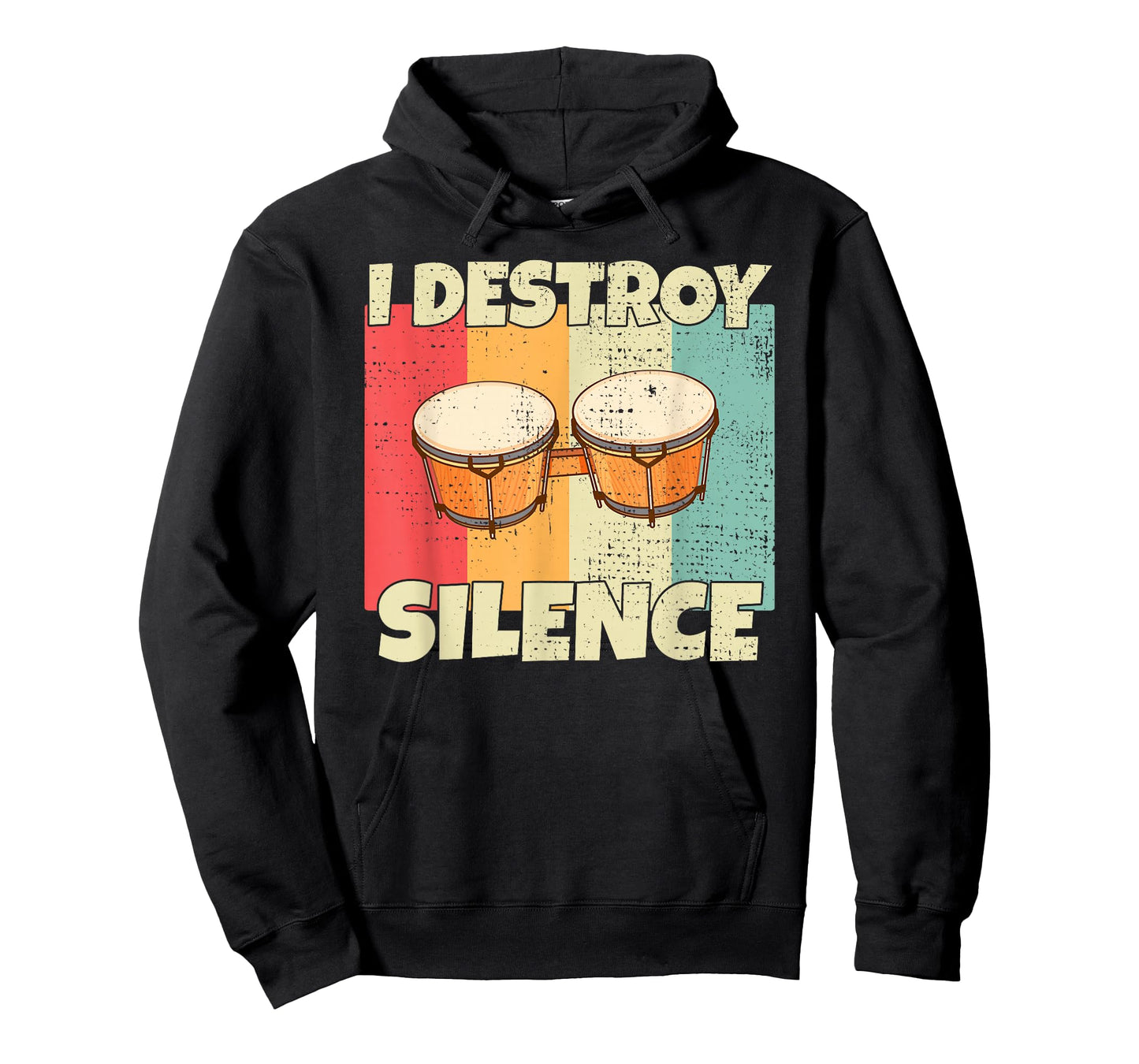 Funny Bongo Drum instrument I Destroy Silence for Bongo Drum T-Shirt