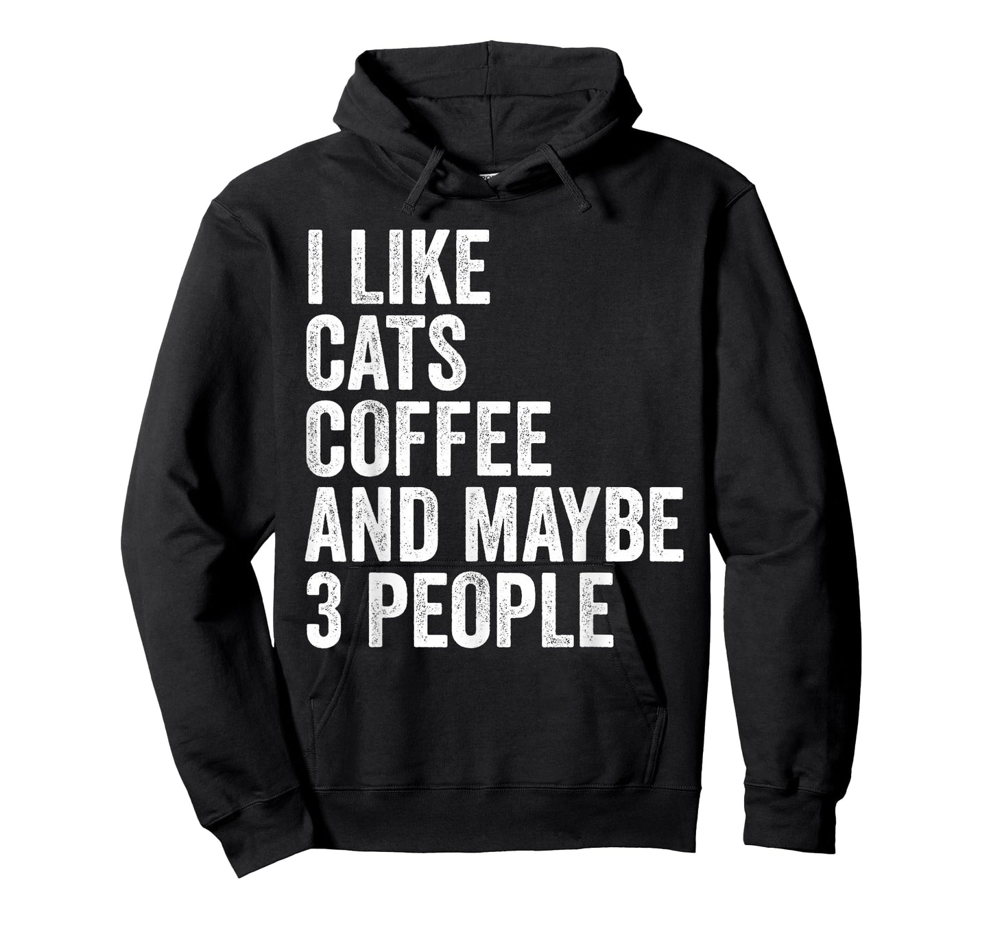 I Like Cats And Coffee And Maybe 3 People Funny Cat T-Shirt