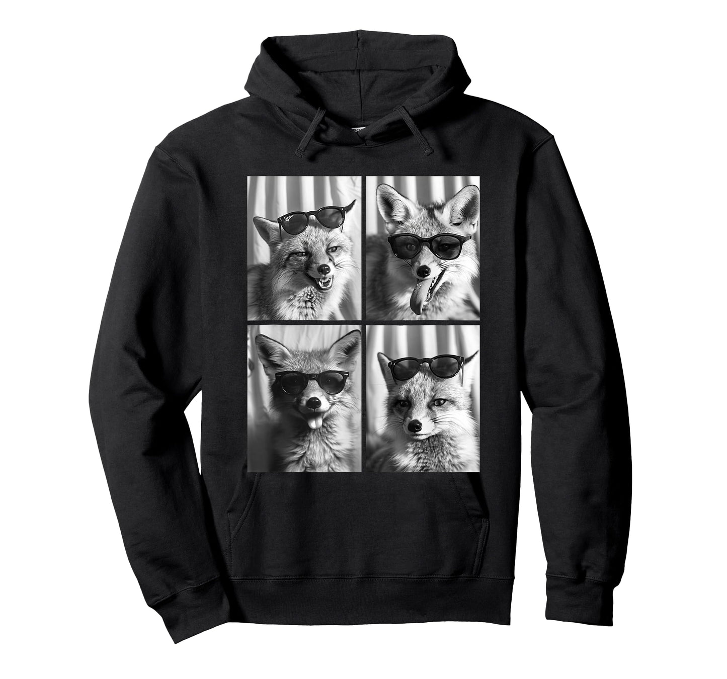 Cute Foxes with Sunglasses Cool Fox Animal Photo Booth T-Shirt