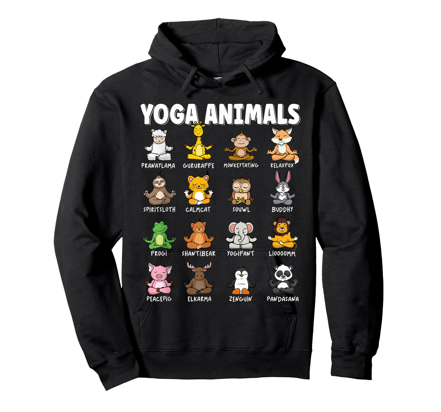 Funny Cute Animals in Different Yoga Positions | Yoga Animal T-Shirt