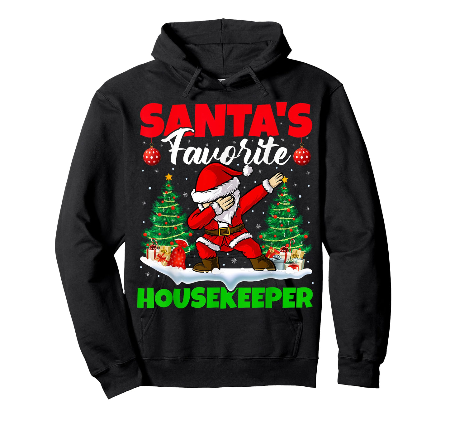 Xmas Dabbing Santa's Favorite Housekeeper Christmas T-Shirt